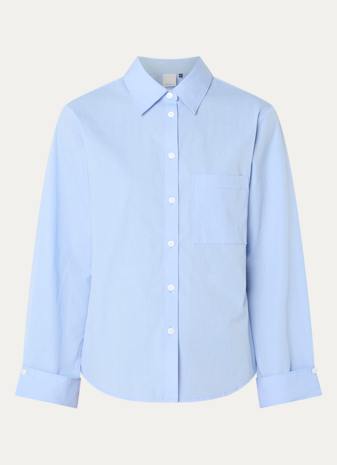 Josephine & Co Leon blouse met borstzak - voorkant 2 lichtblauw