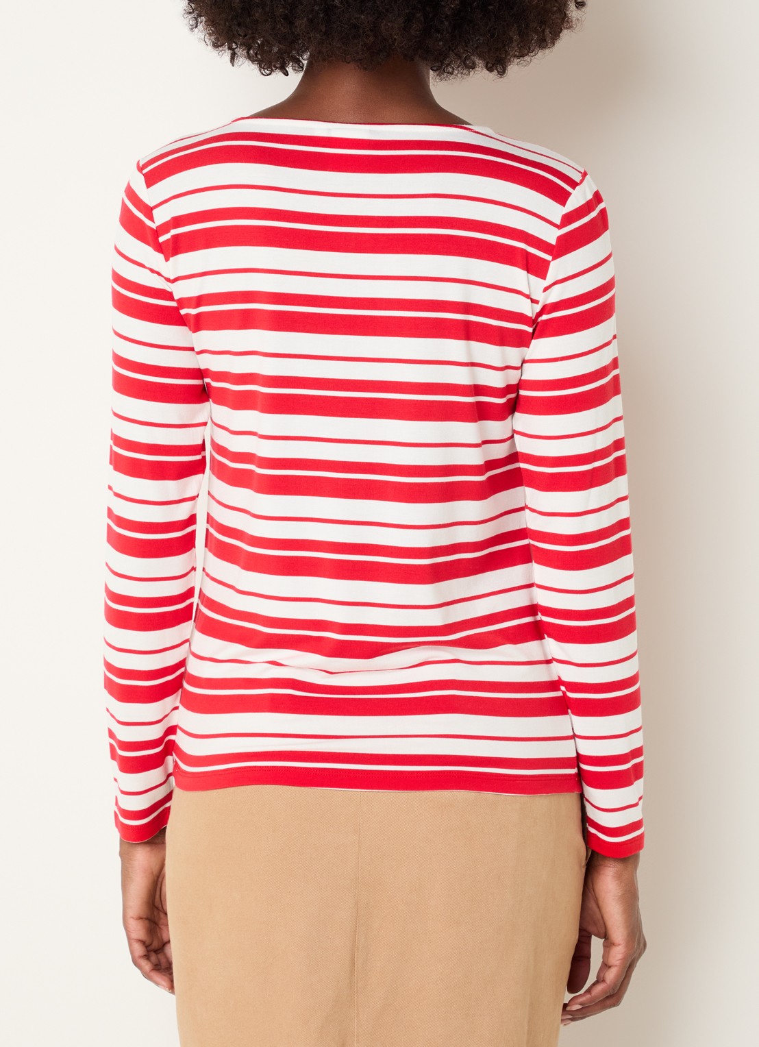 Josephine & Co Longsleeve met streepprint - achterkant 3 rood