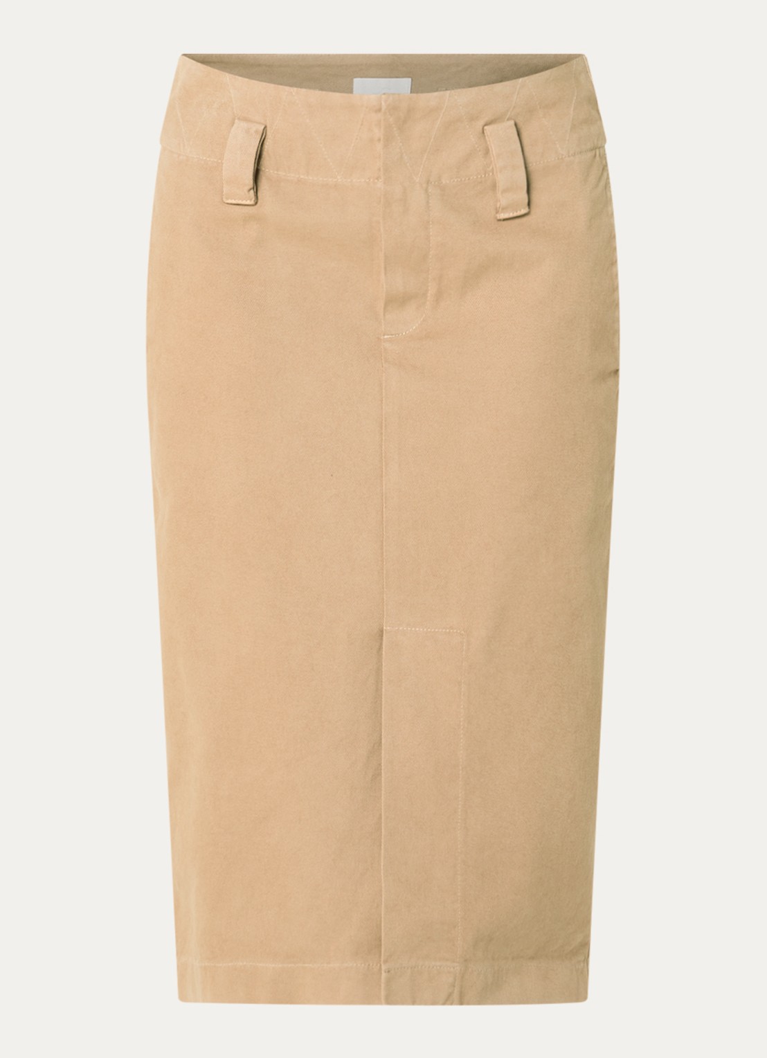 Josephine & Co Midi rok met steekzakken - voorkant 3 camel