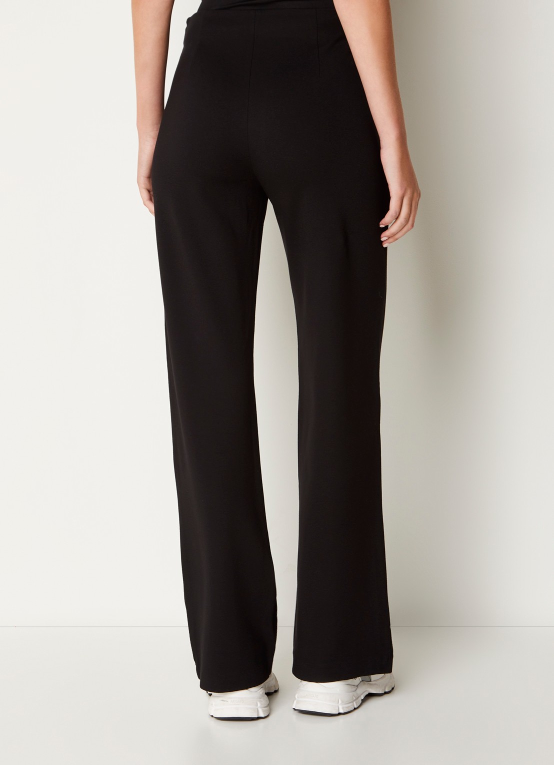 Josephine & Co Parker high waist straight fit pantalon van jersey - achterkant zwart