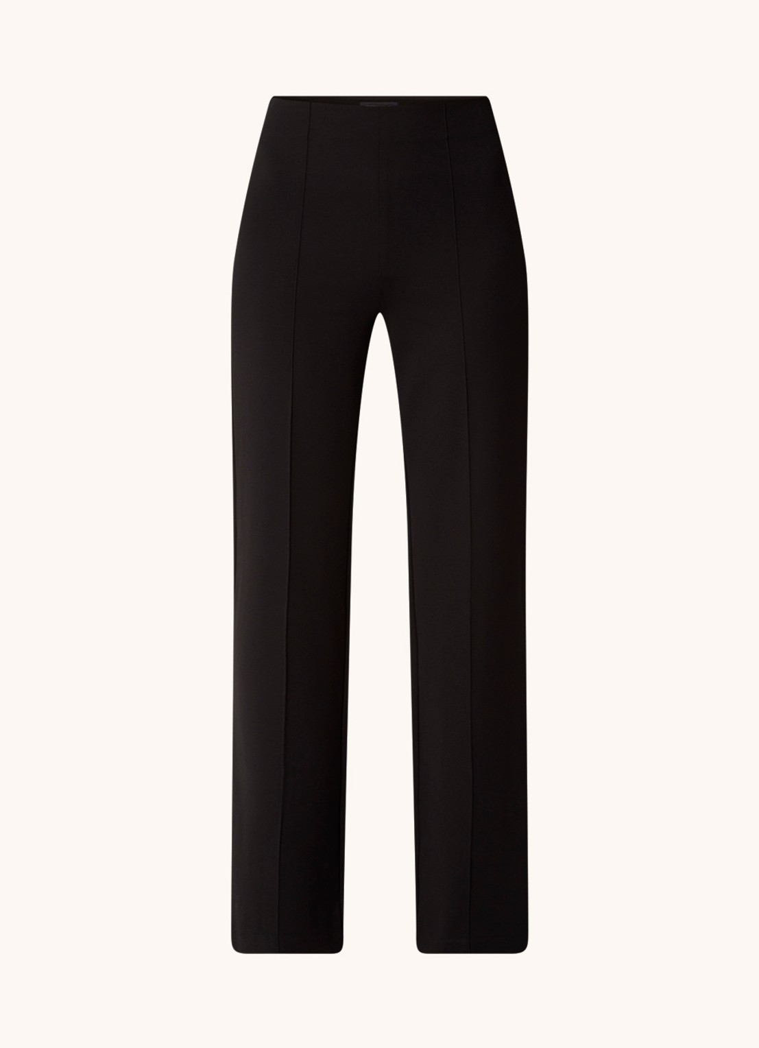 Josephine & Co Parker high waist straight fit pantalon van jersey - voorkant 2 zwart
