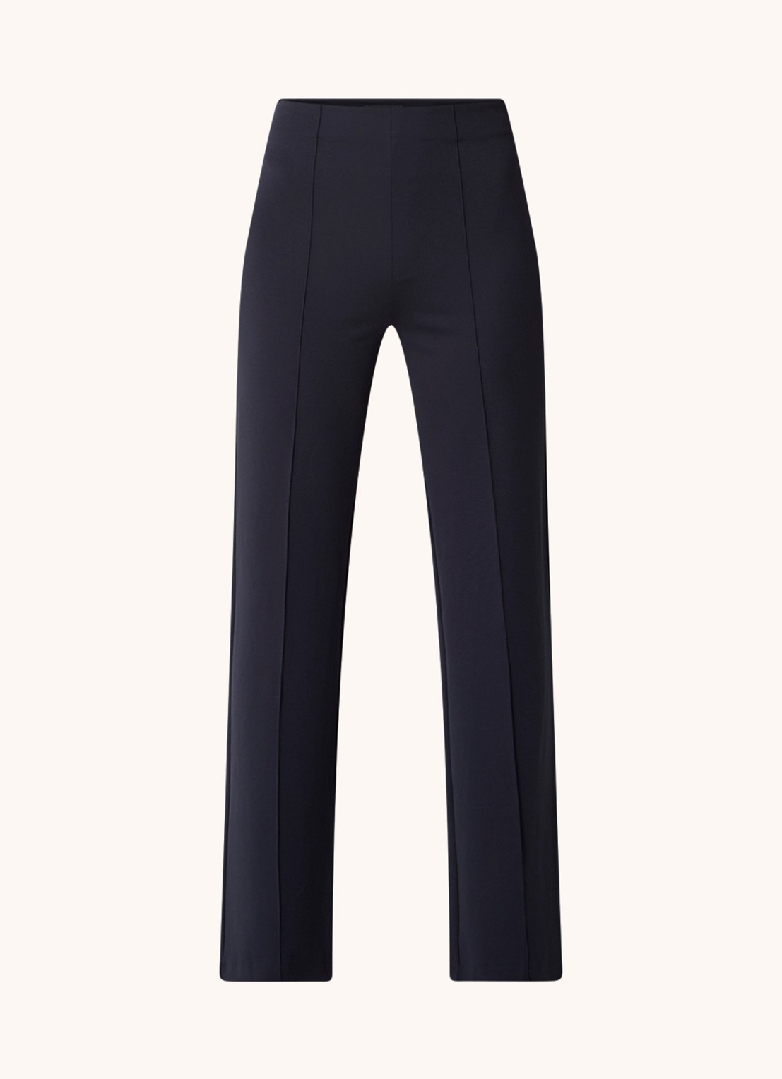 Josephine & Co Parker high waist straight fit pantalon van jersey - voorkant 2 donkerblauw