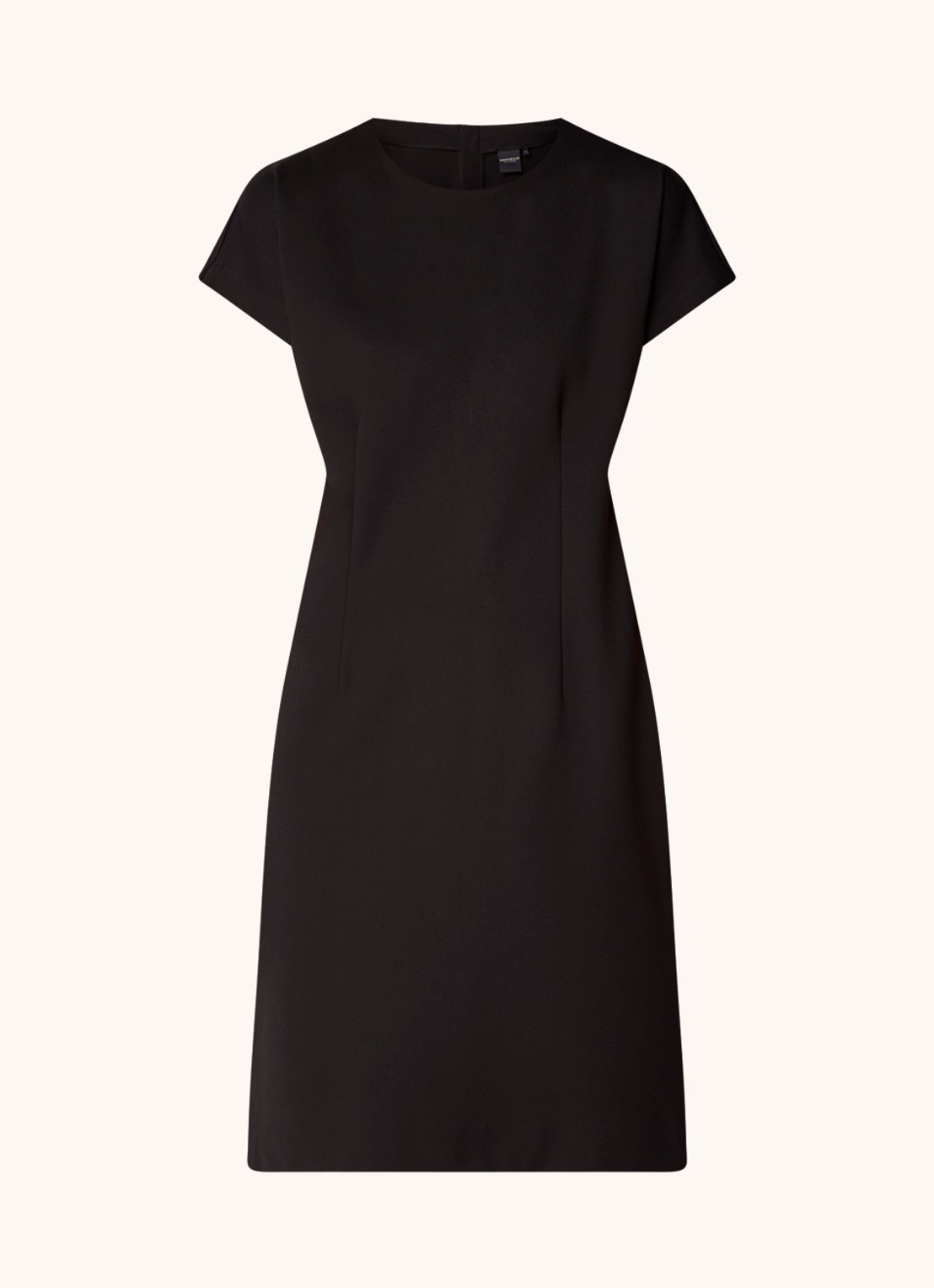 Josephine & Co Peggy mini jurk van jersey met ritsdetail - voorkant 2 zwart