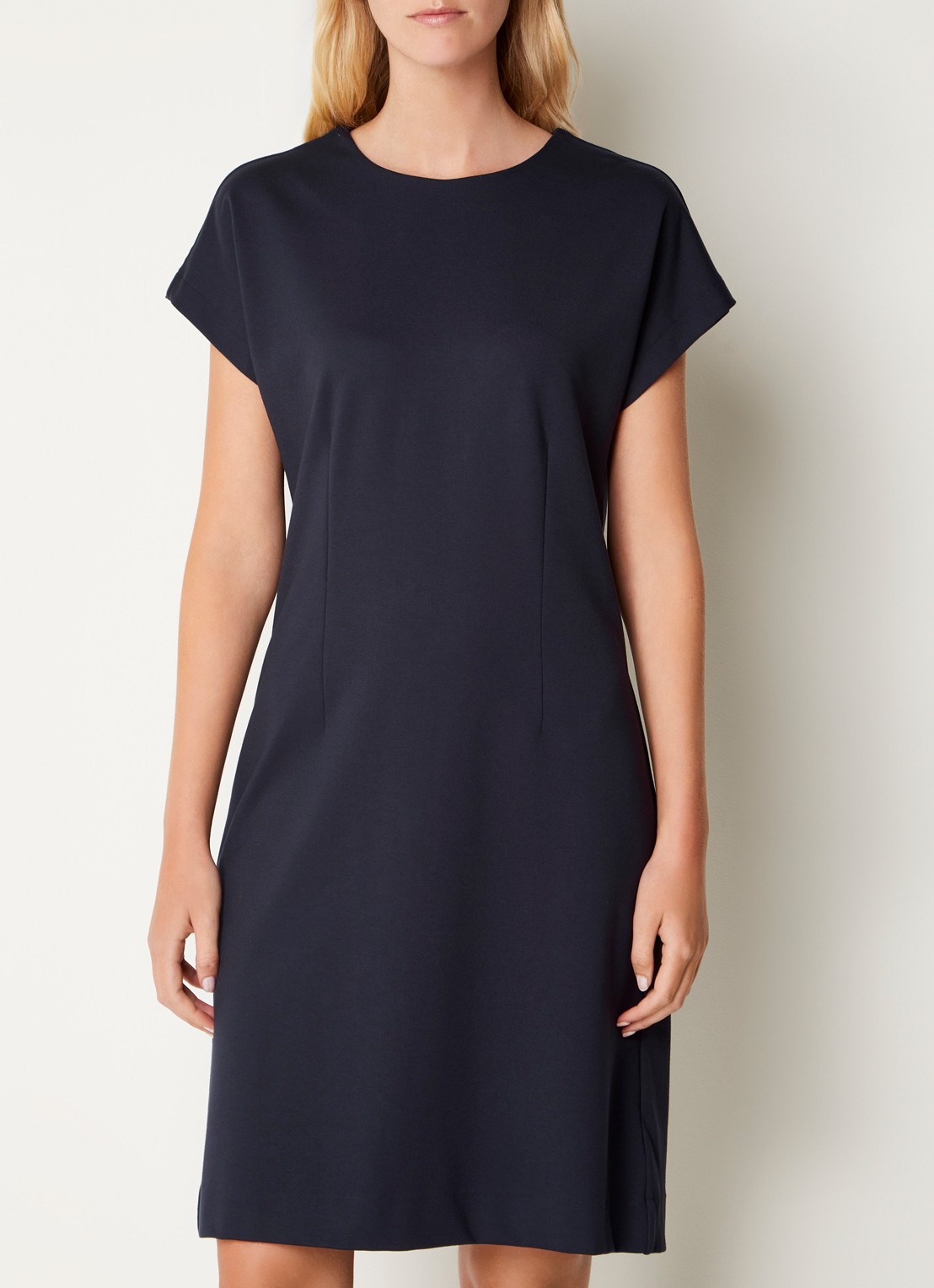 Josephine & Co Peggy mini jurk van jersey met ritsdetail - detail 4 donkerblauw
