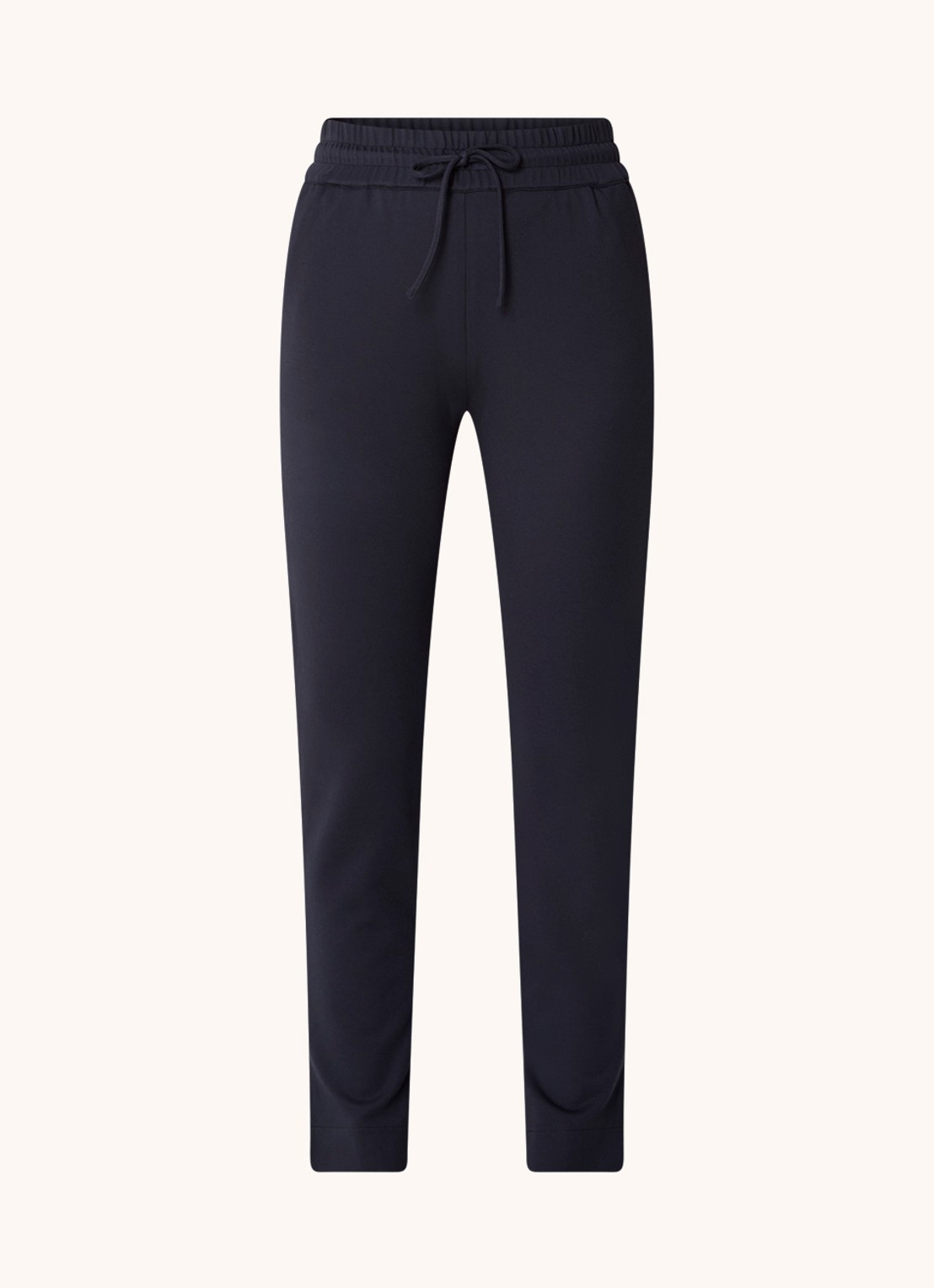 Josephine & Co Perry mid waist slim fit cropped pantalon van jersey  - voorkant 3 donkerblauw