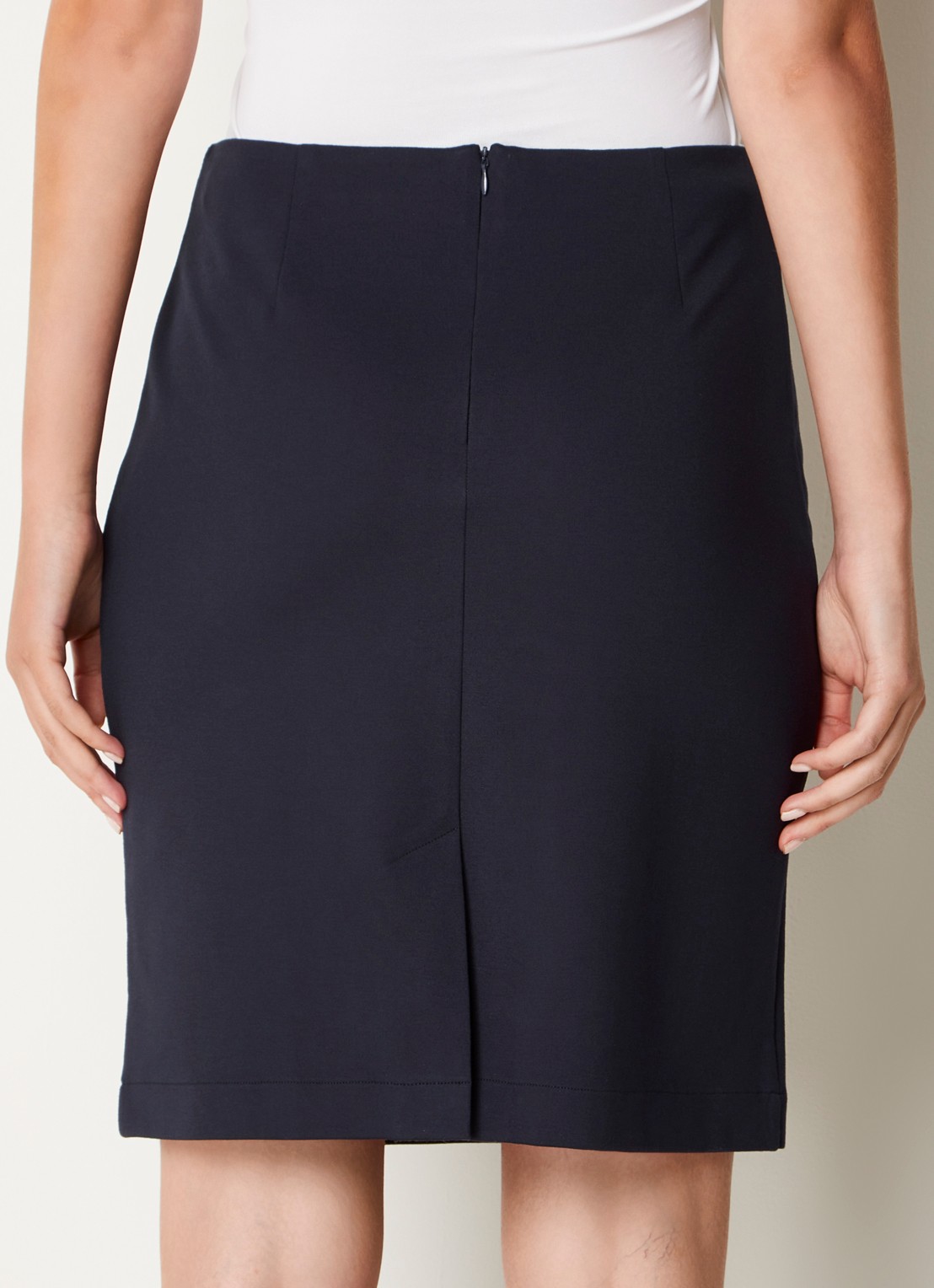 Josephine & Co Pip mini kokerrok van jersey - achterkant 3 donkerblauw