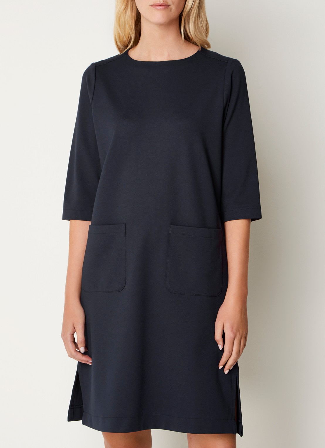 Josephine & Co Polly mini jurk van jersey met opgestikte zakken  - detail 3 donkerblauw
