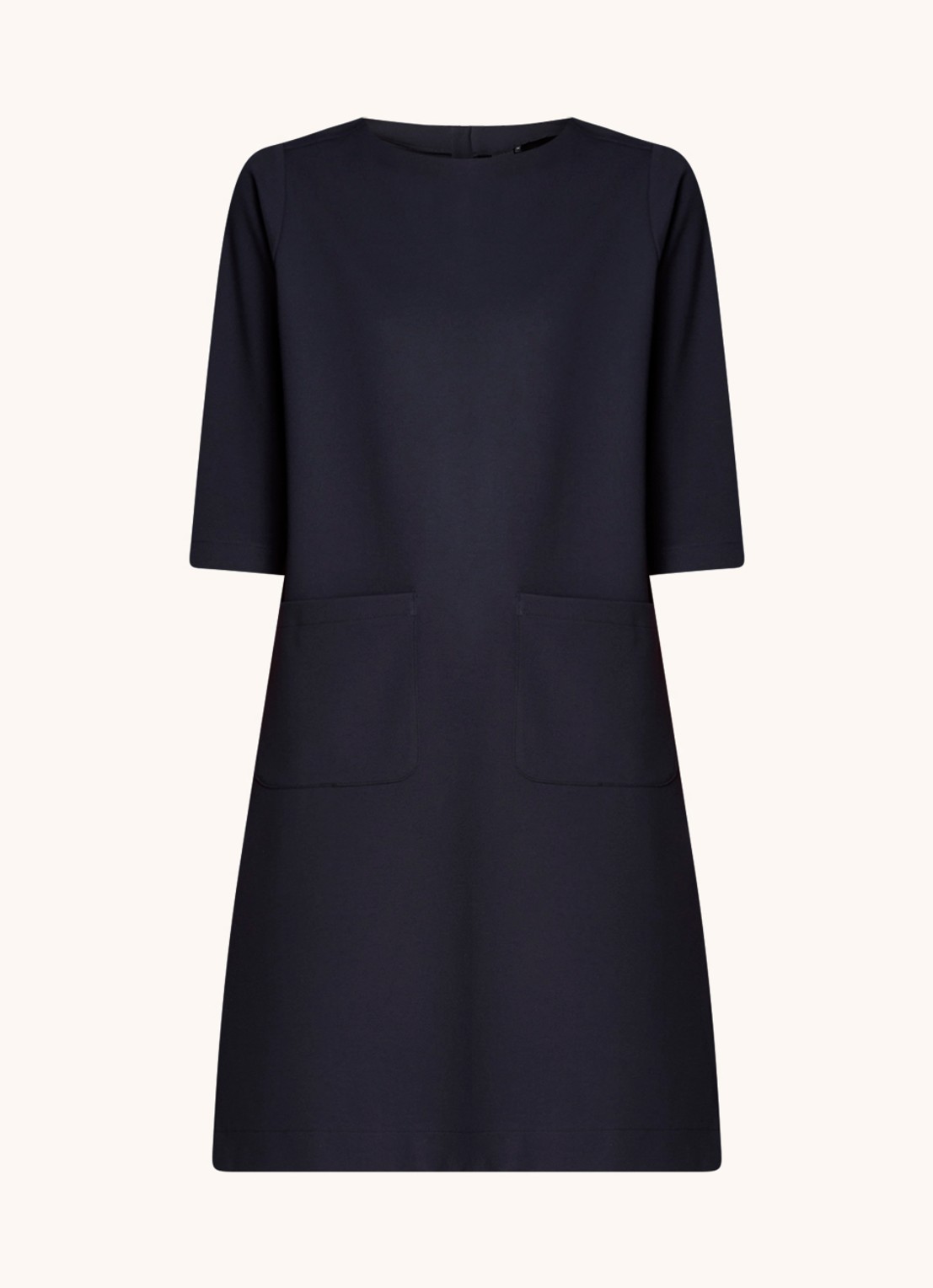 Josephine & Co Polly mini jurk van jersey met opgestikte zakken  - voorkant donkerblauw