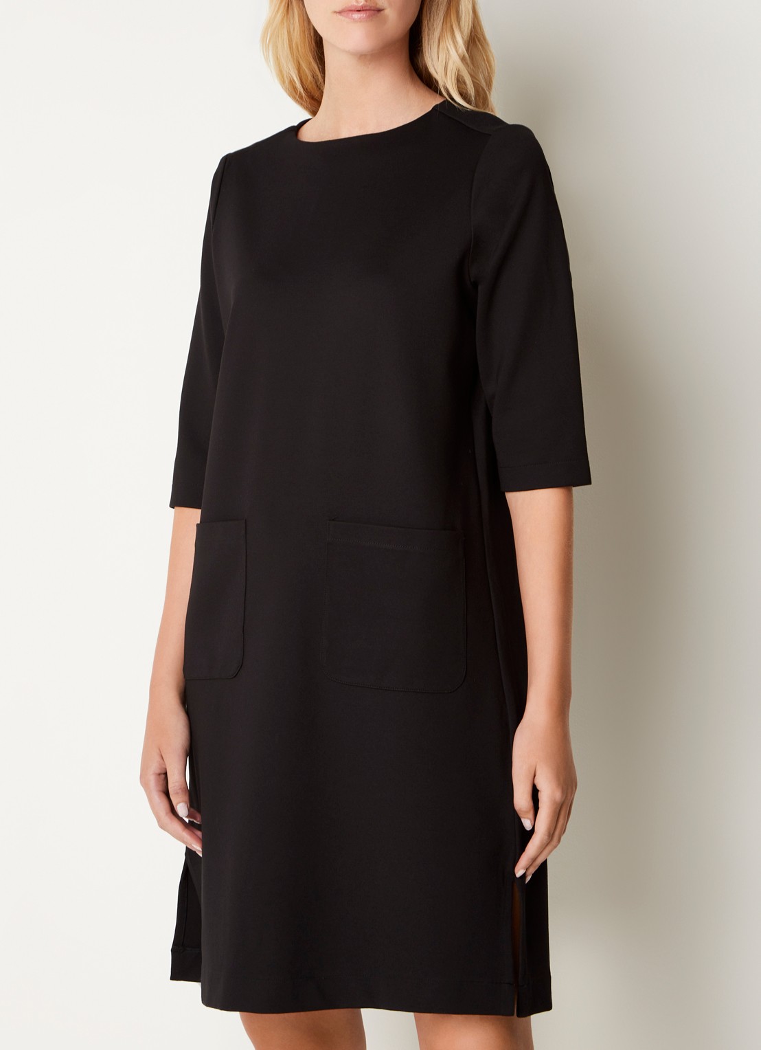 Josephine & Co Polly mini jurk van jersey met opgestikte zakken  - detail 4 zwart