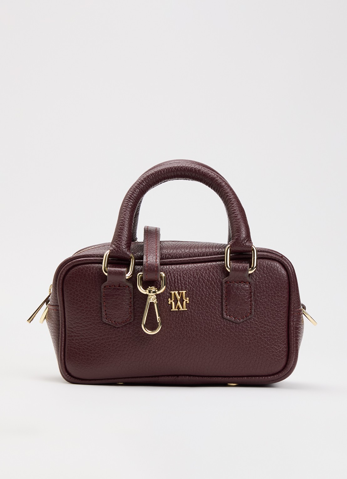JOSH V Amandine crossbodytas met afneembare schouderriem  - voorkant 5 aubergine