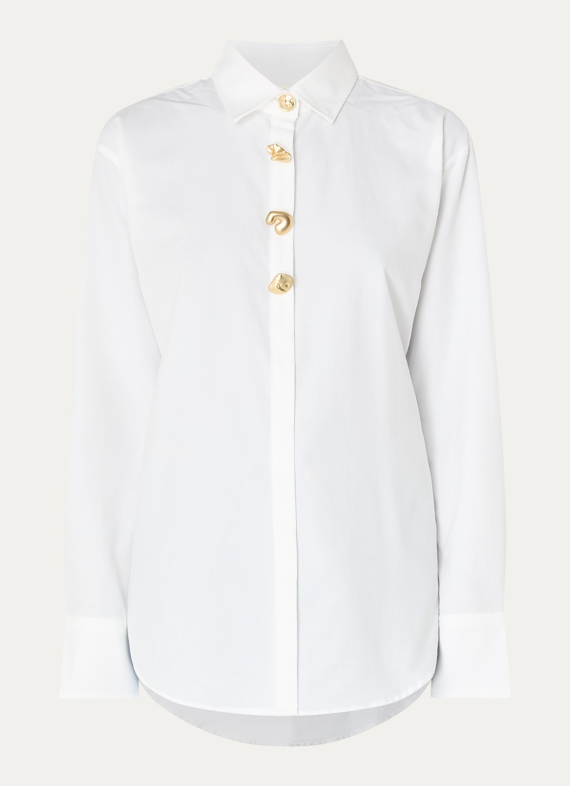JOSH V Chenda blouse met strikceintuur - voorkant 2 gebroken wit
