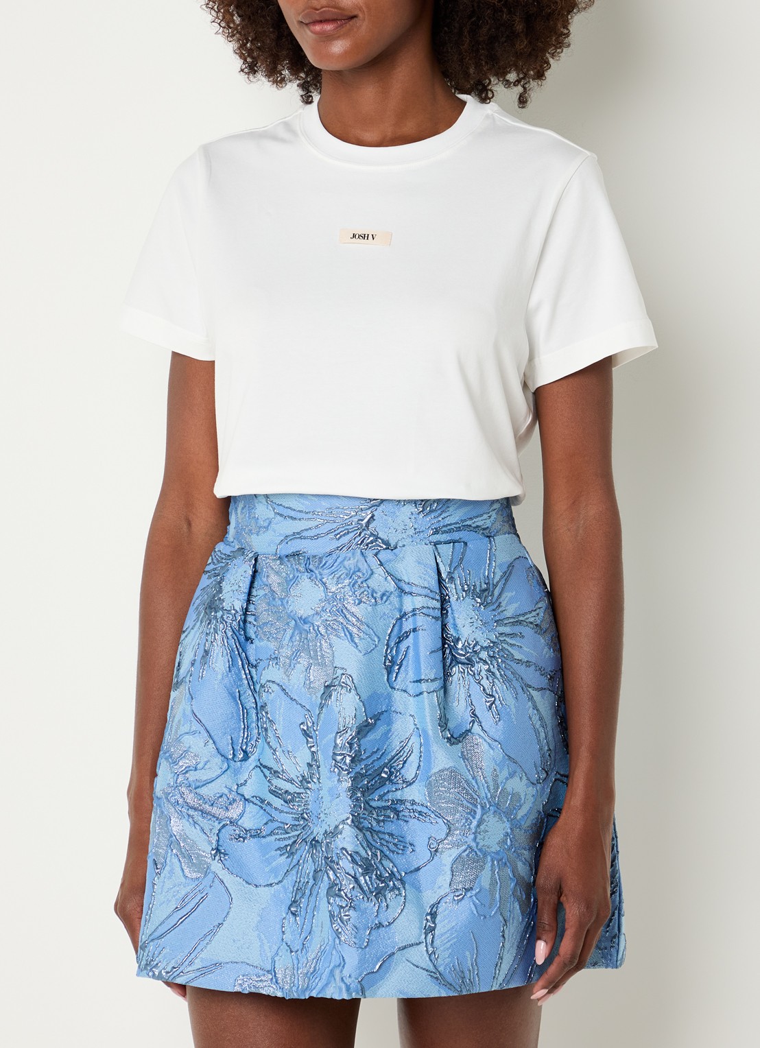 JOSH V Dorie T-shirt met logo - detail 3 wit