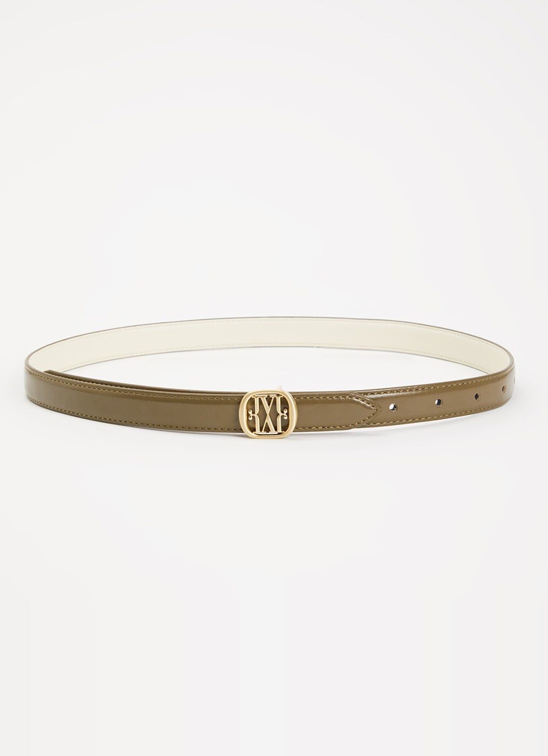 JOSH V Dorissa riem met logo - voorkant bronsgroen