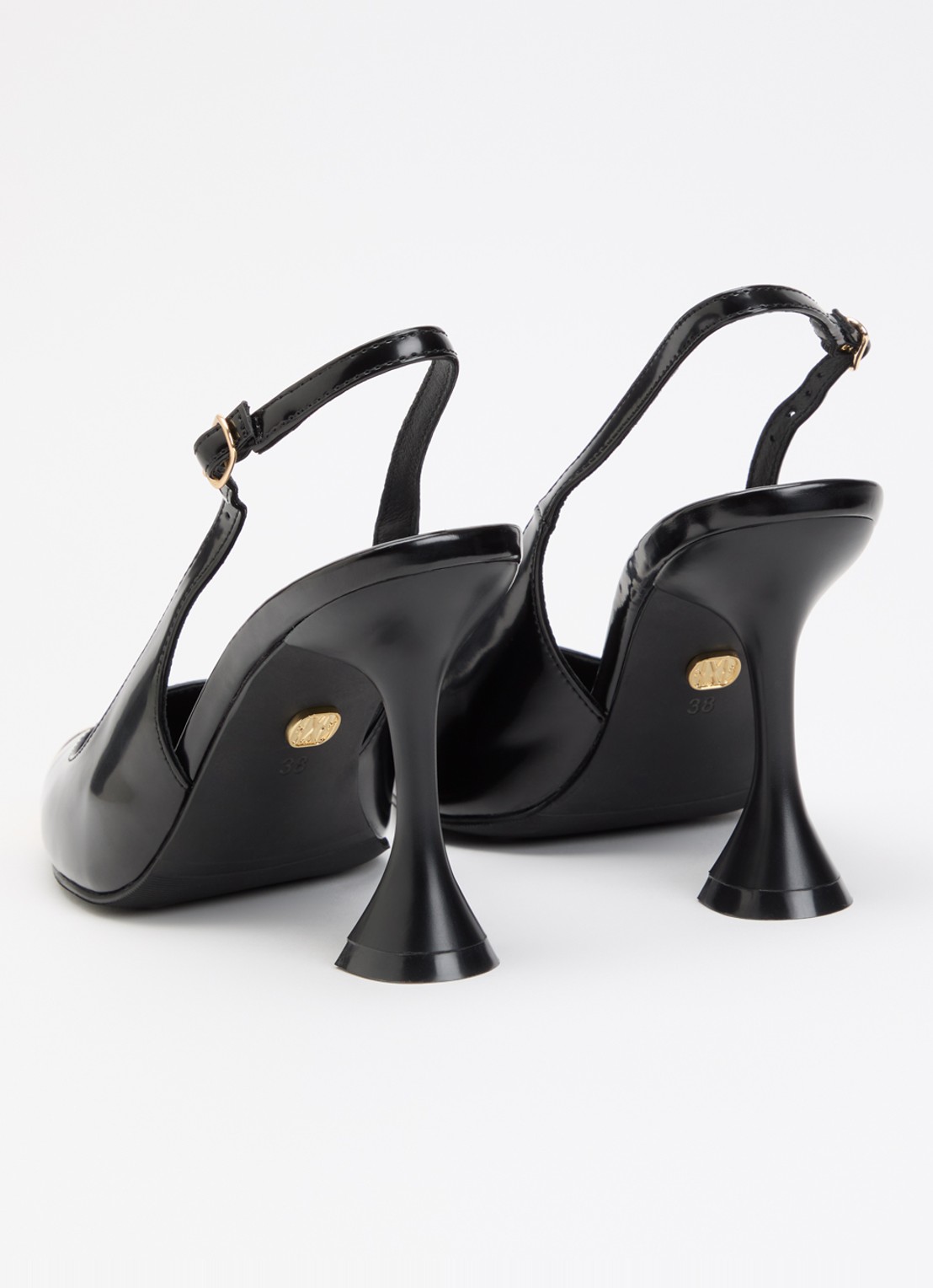 JOSH V Eleanna slingback met metallic details  - achterkant zwart