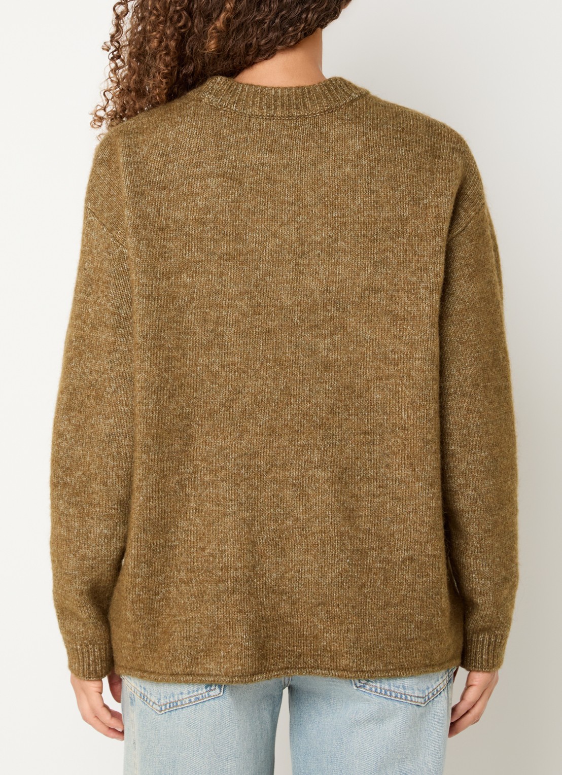 JOSH V Elina grofgebreide trui in alpaca wolblend - achterkant 4 zand
