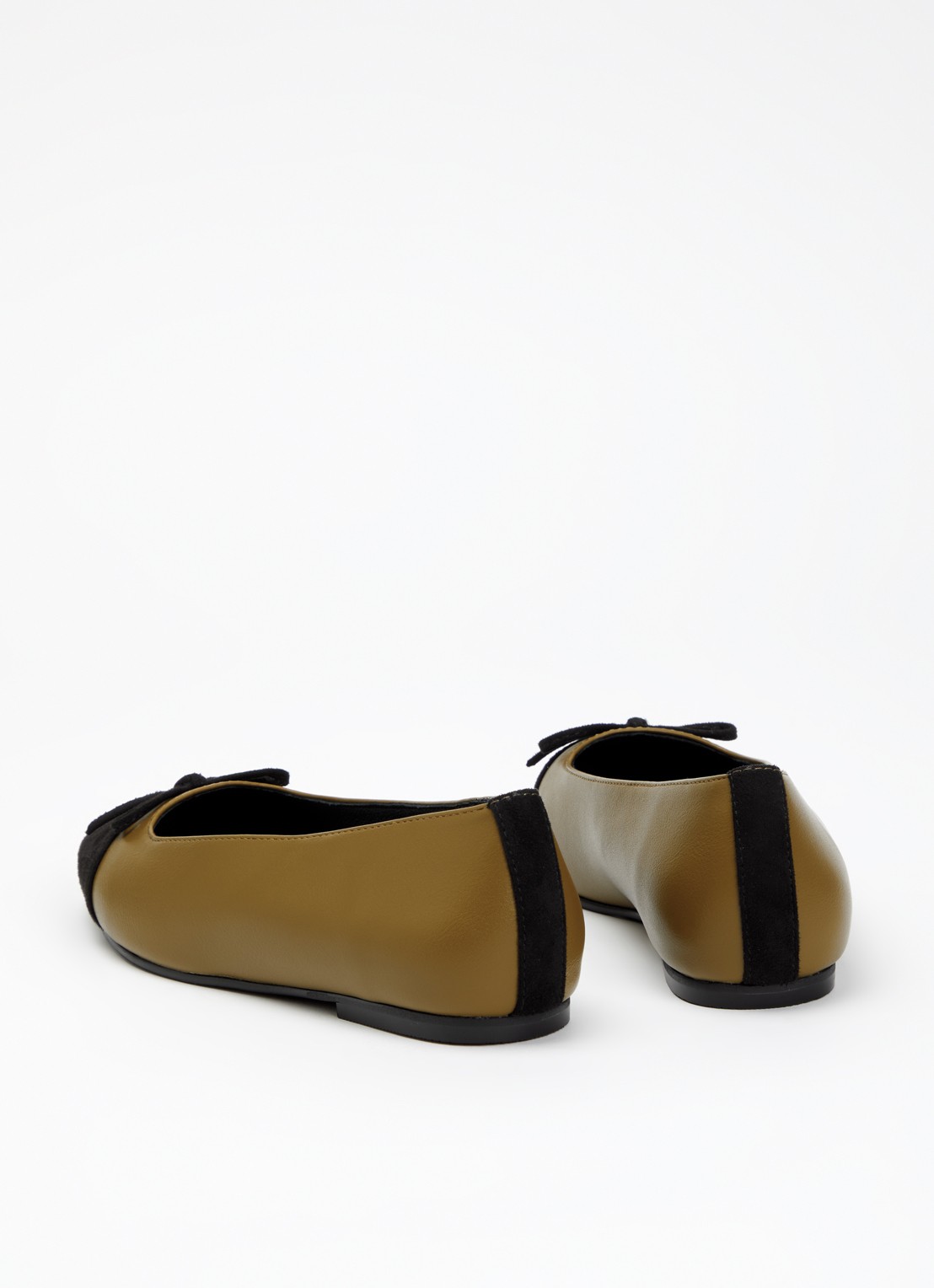 JOSH V Grace ballerina met logo - achterkant mosgroen