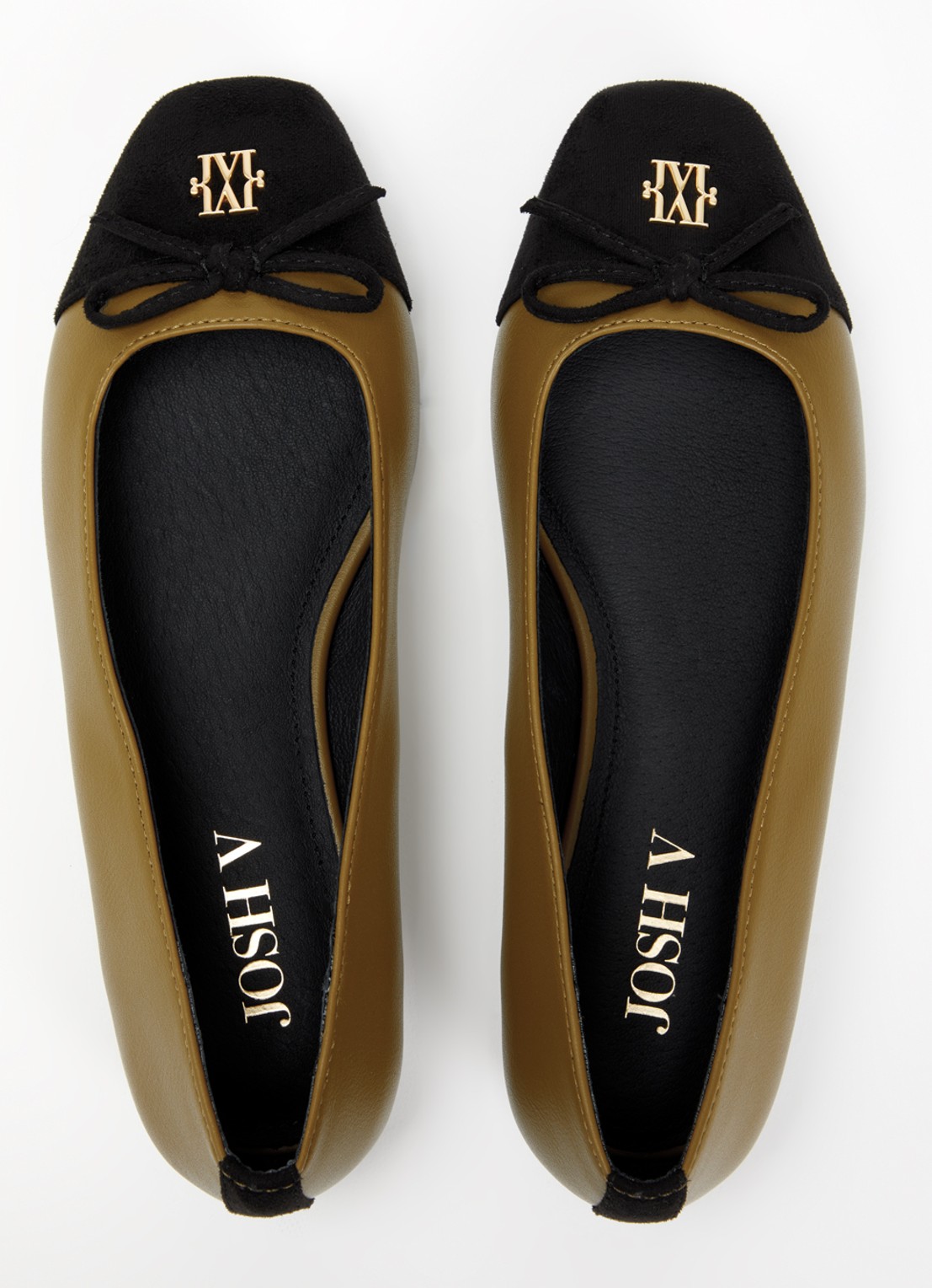 JOSH V Grace ballerina met logo - detail 4 mosgroen