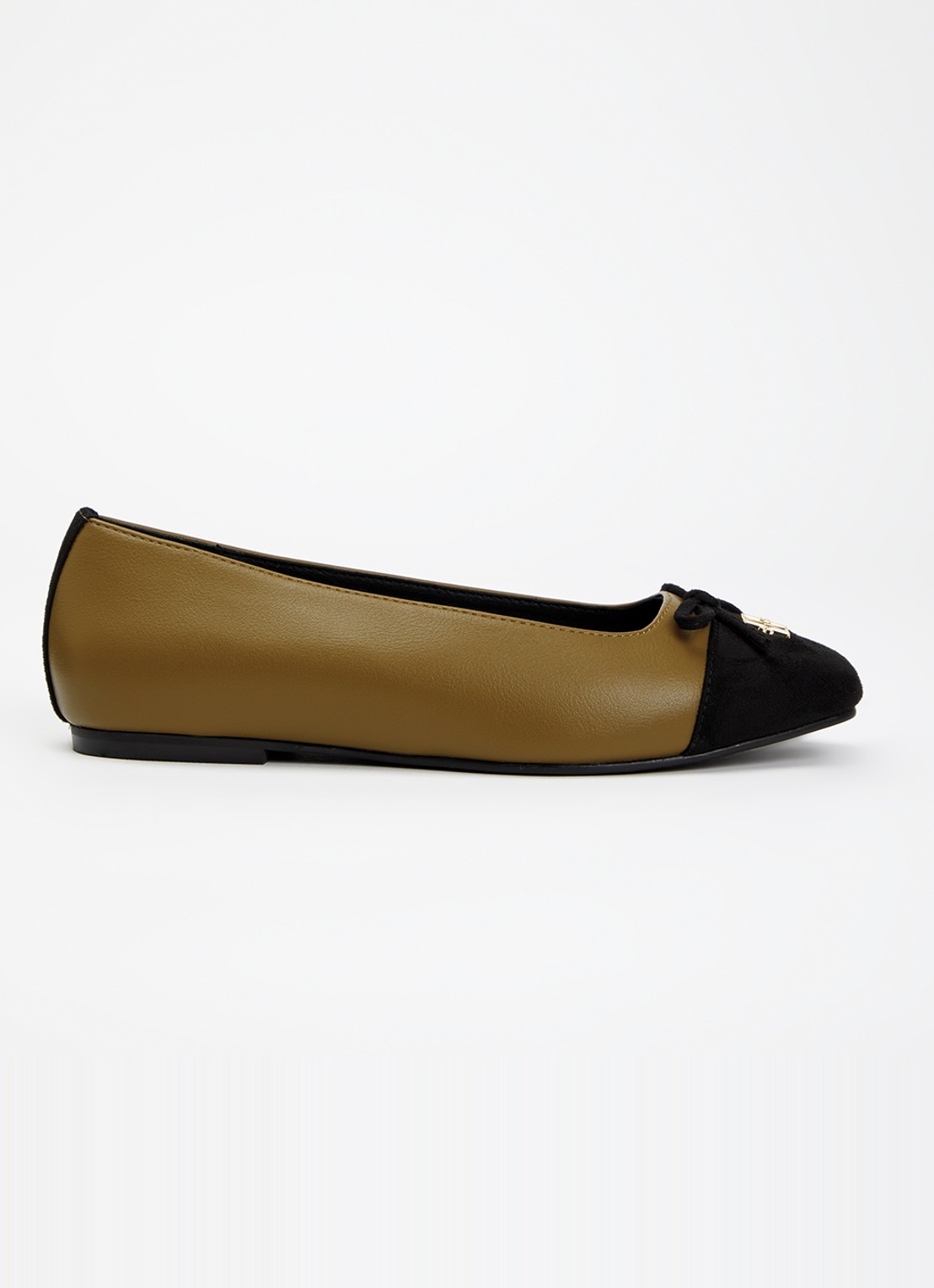 JOSH V Grace ballerina met logo - voorkant 2 mosgroen