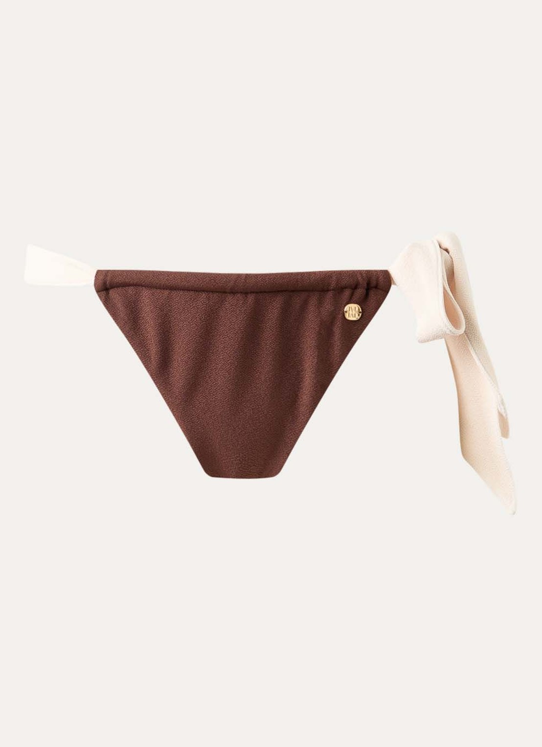 JOSH V Jaeny bikinislip met geknoopt detail - voorkant bruin
