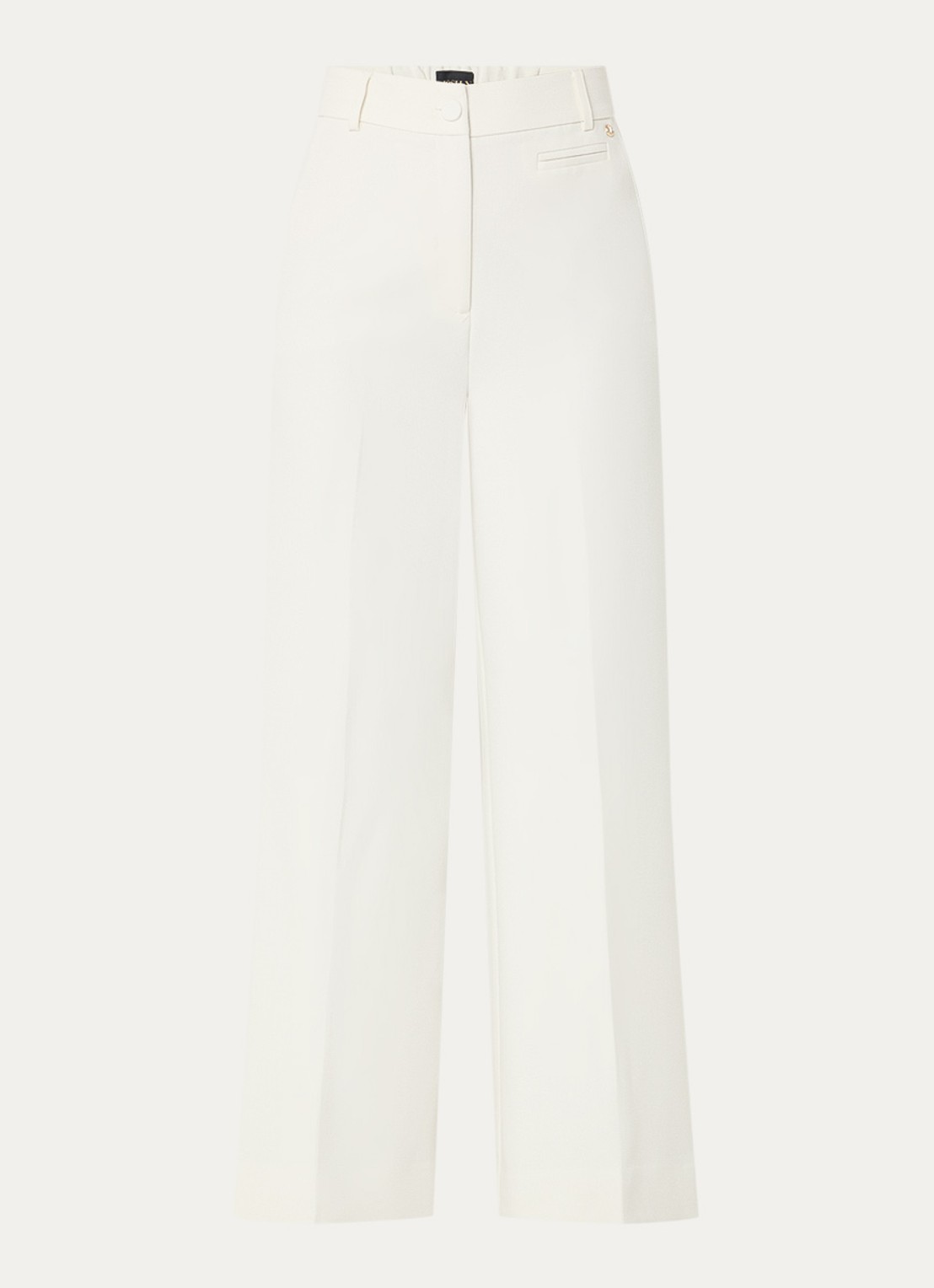 JOSH V Kate high waist wide fit pantalon met steekzakken - voorkant 4 gebroken wit