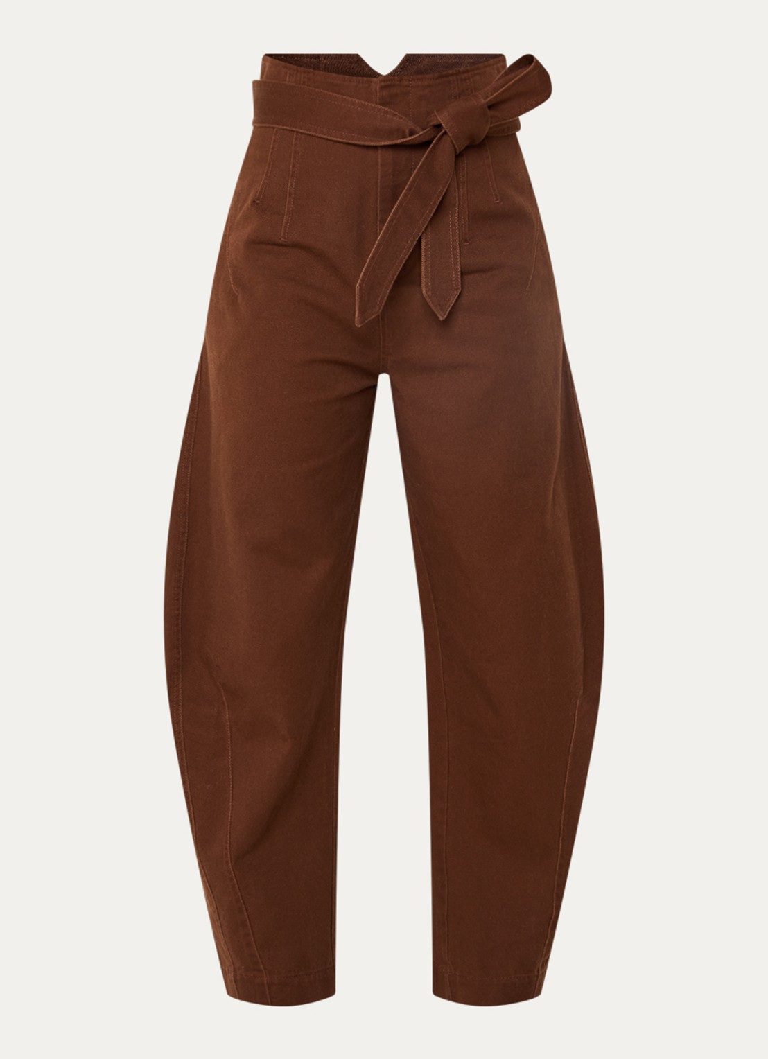 JOSH V Kian high waist tapered jeans met gekleurde wassing - voorkant 3 bruin