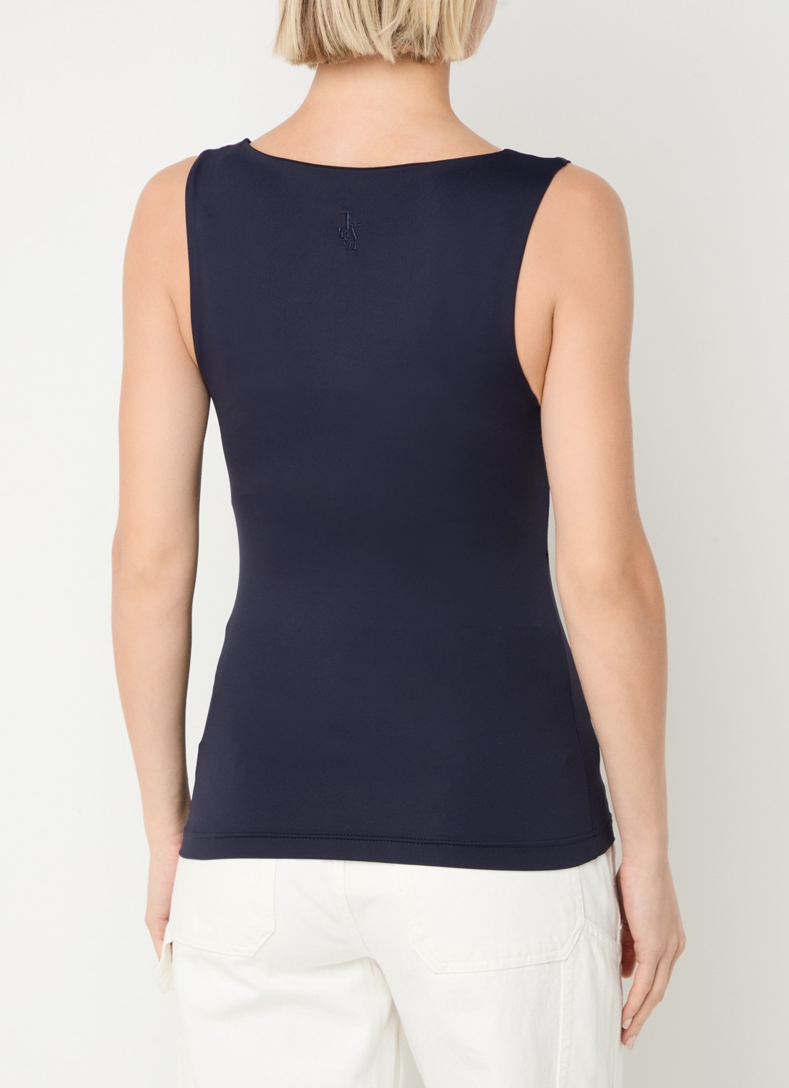 JOSH V Linde tanktop met rechthoekige hals - achterkant 4 donkerblauw