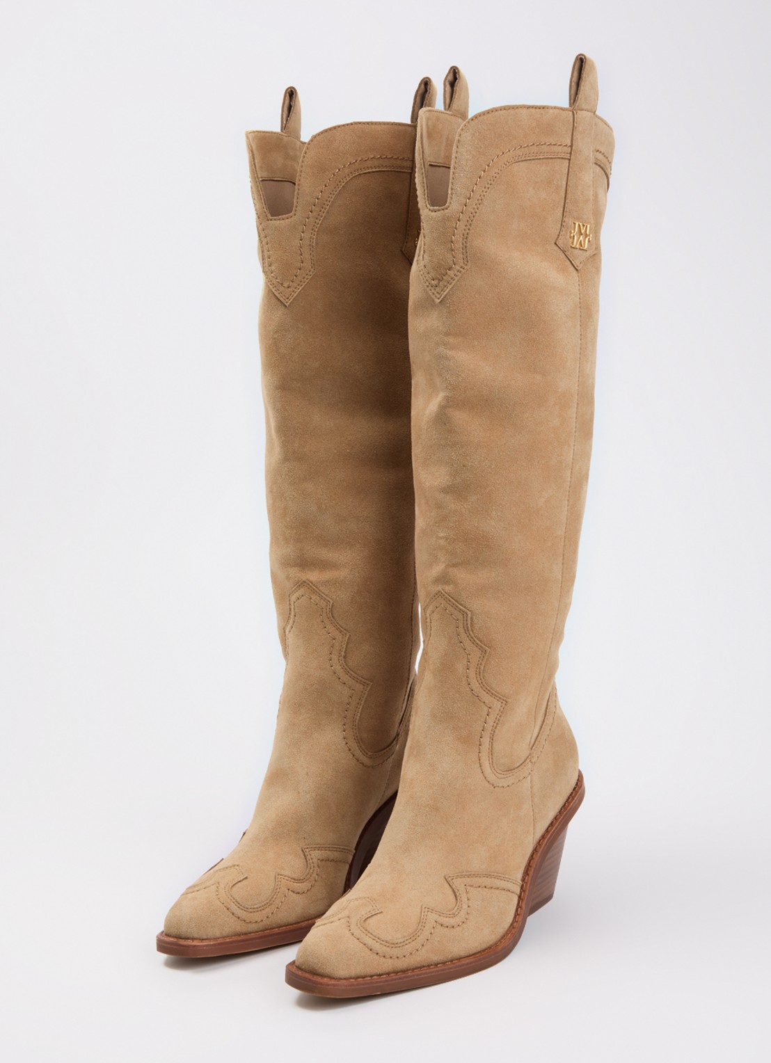 JOSH V Mara cowboylaars met logo - detail camel