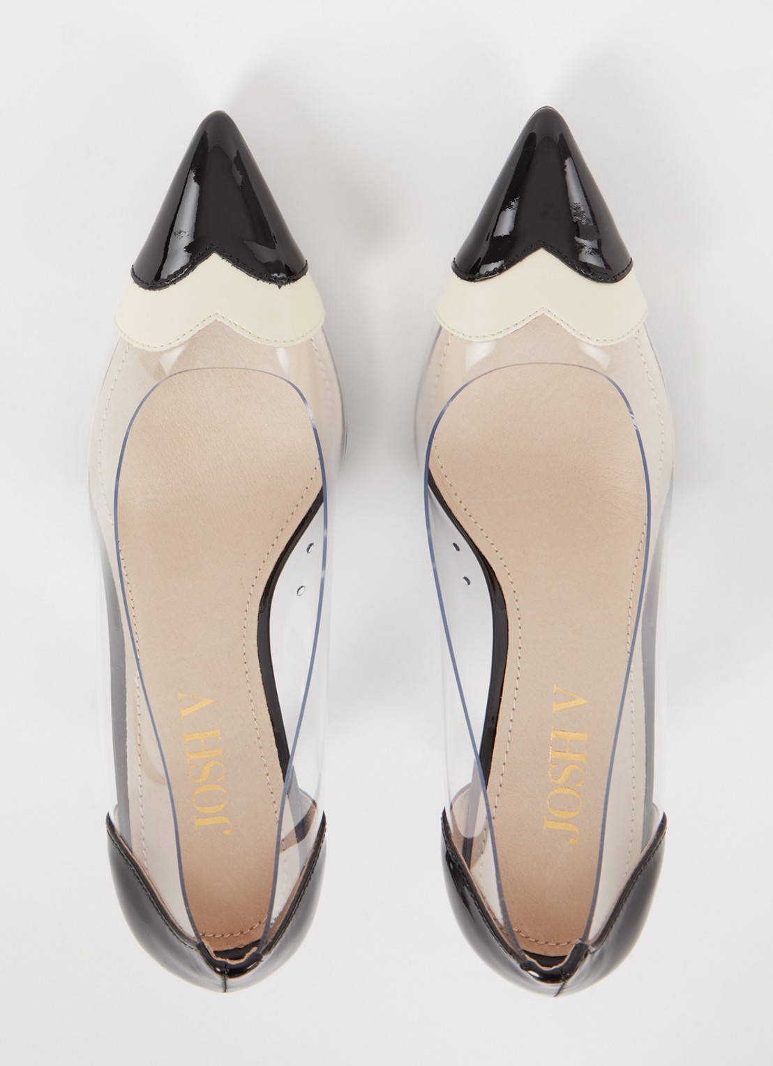 JOSH V Michou pump met lakleren details - detail 3 zwart