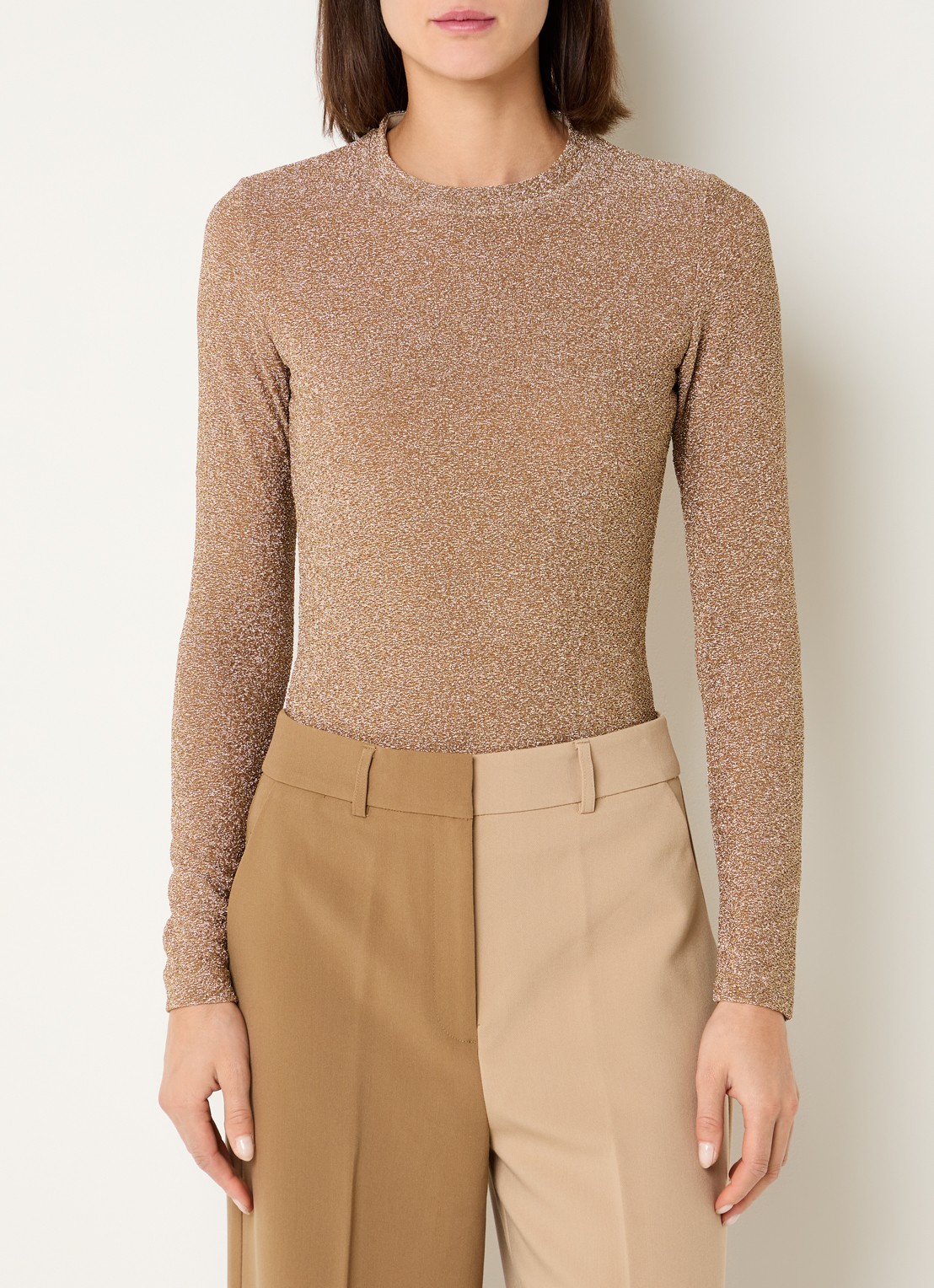 JOSH V Palmer top met lurex - detail 3 goud