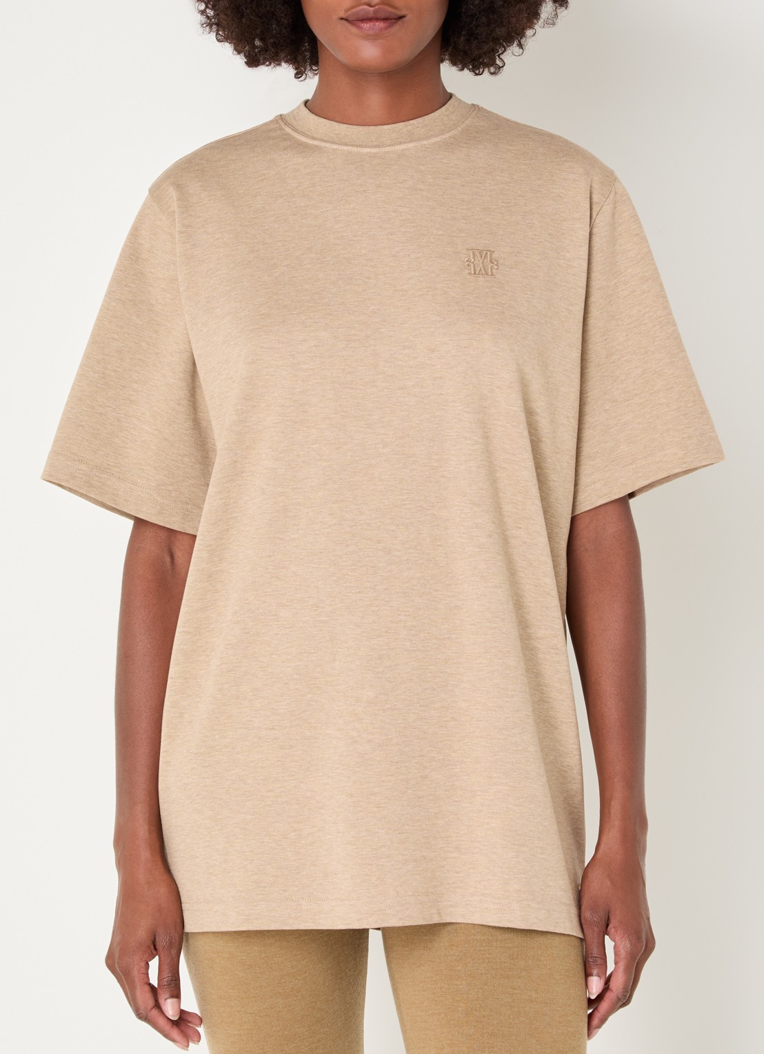 JOSH V Paxton T-shirt met logoborduring en met gemêleerd dessin - detail 4 khaki