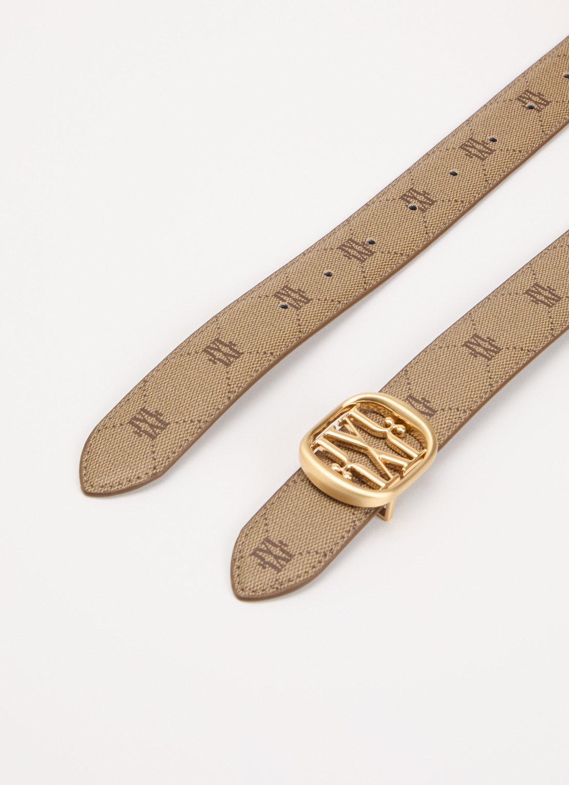 JOSH V Reversible perri riem met logo - detail 2 lichtbruin