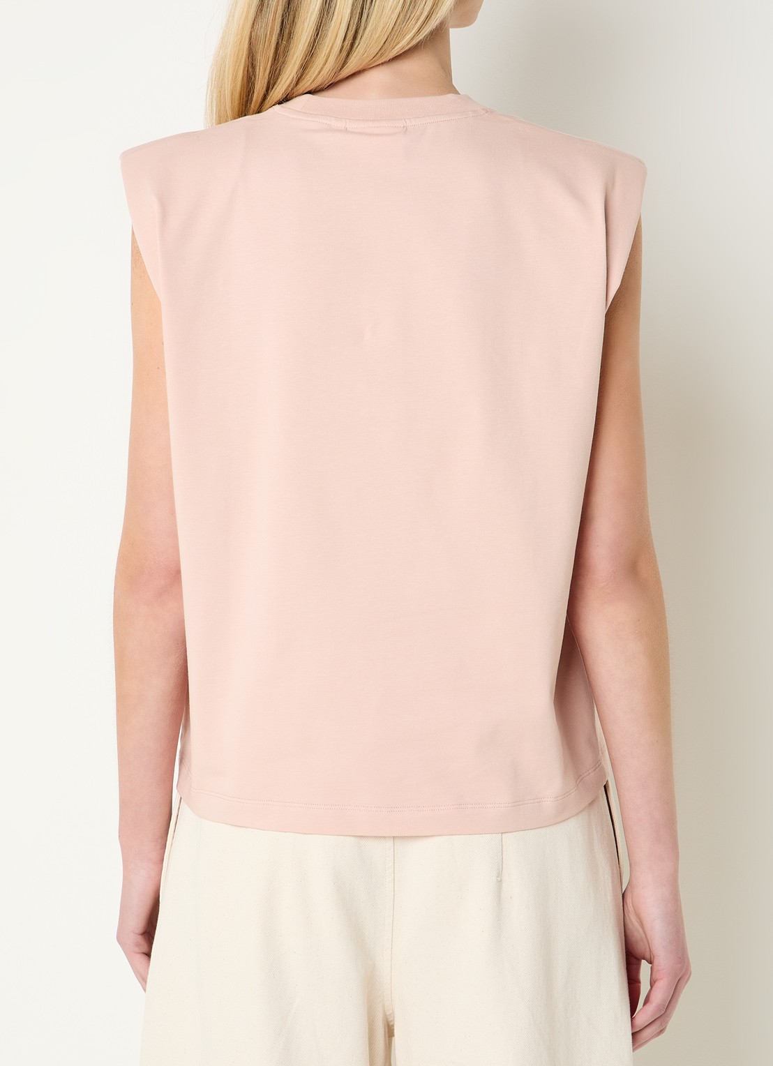 JOSH V Sue T-shirt met schoudervulling en logo - achterkant 4 roze