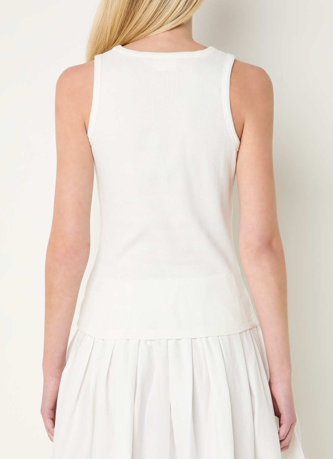 JOSH V Swanny tanktop met pailletten - achterkant 4 gebroken wit