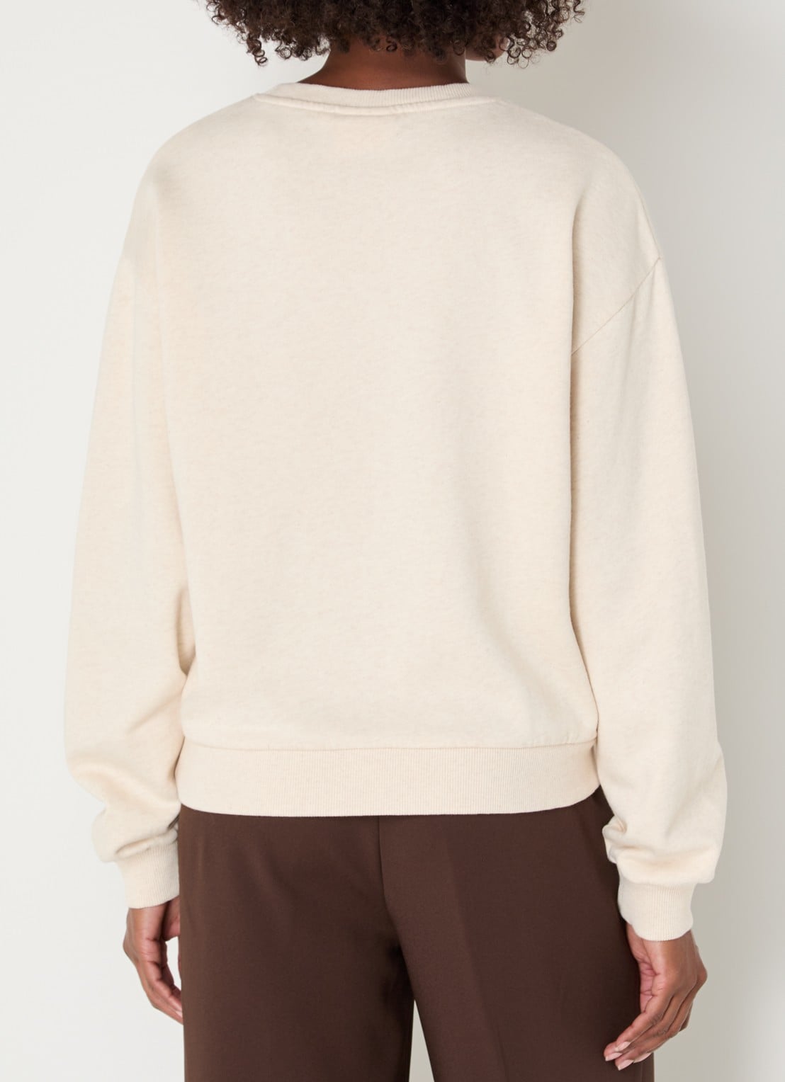 JOSH V Takumi sweater met logo - achterkant 4 ivoor