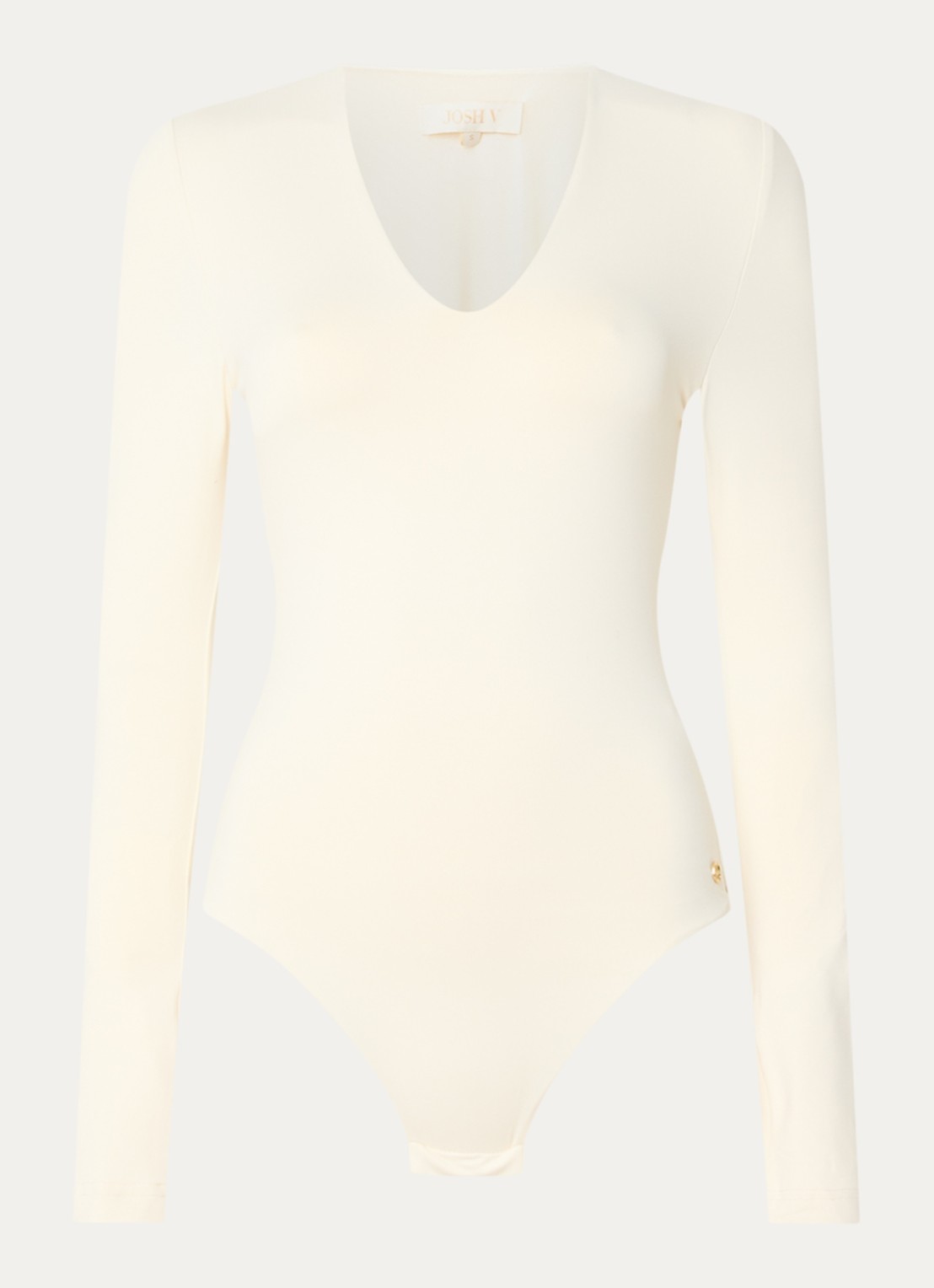 JOSH V Wyren body top met stretch - voorkant gebroken wit