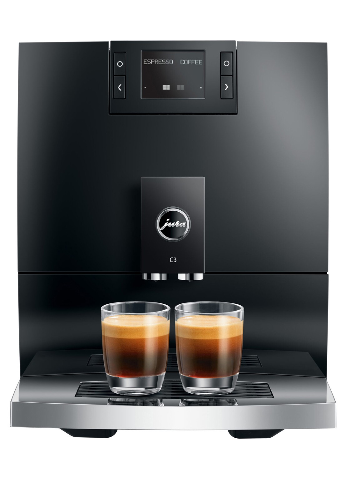 JURA C3 Piano Black EA volautomatische koffiemachine - voorkant 2 zwart