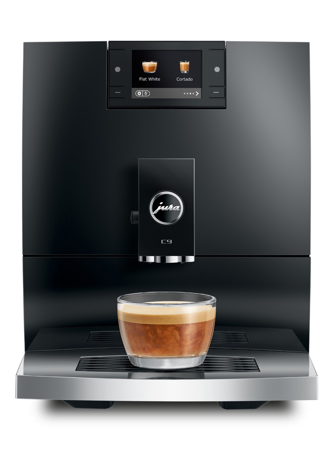 JURA C9 Piano Black (EA) volautomatische koffiemachine - voorkant 2 zwart