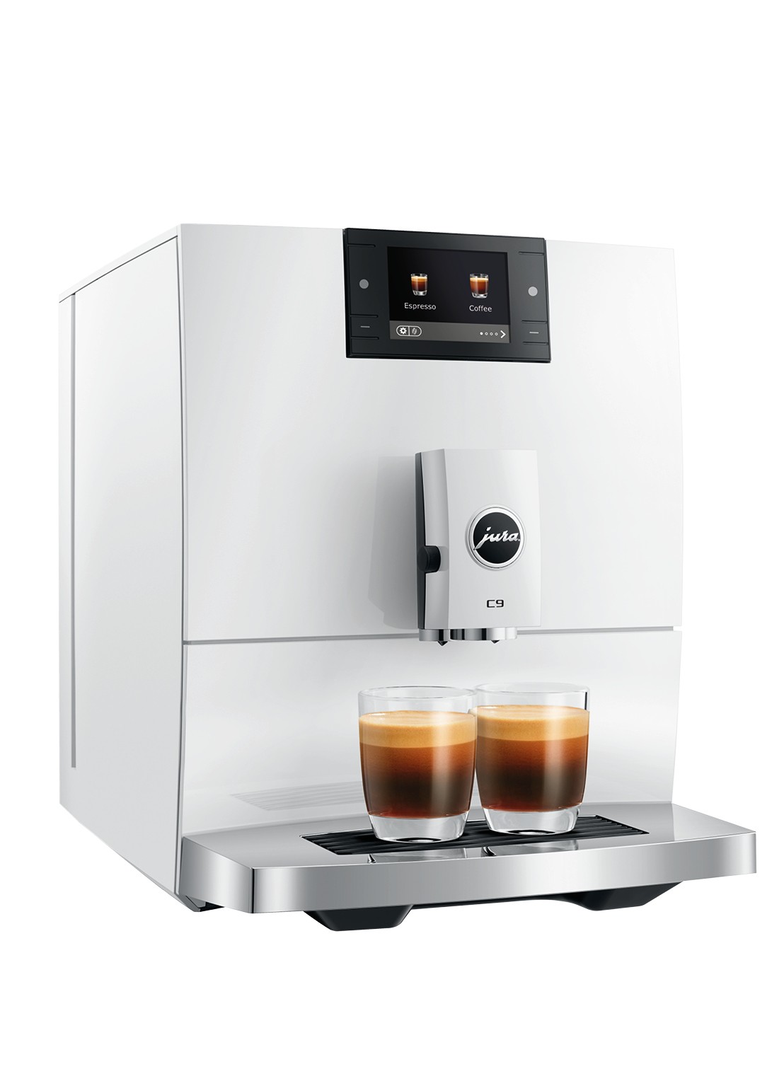 JURA C9 Piano white (EA) volautomatische koffiemachine - achterkant wit
