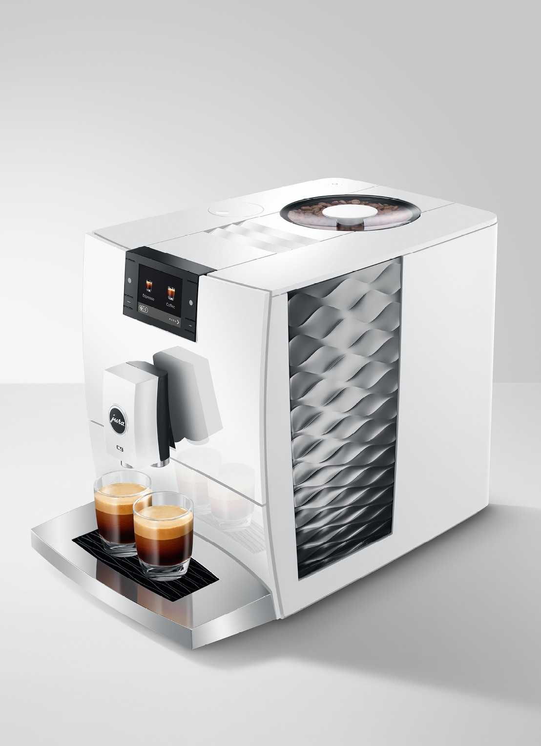 JURA C9 Piano white (EA) volautomatische koffiemachine - detail 4 wit
