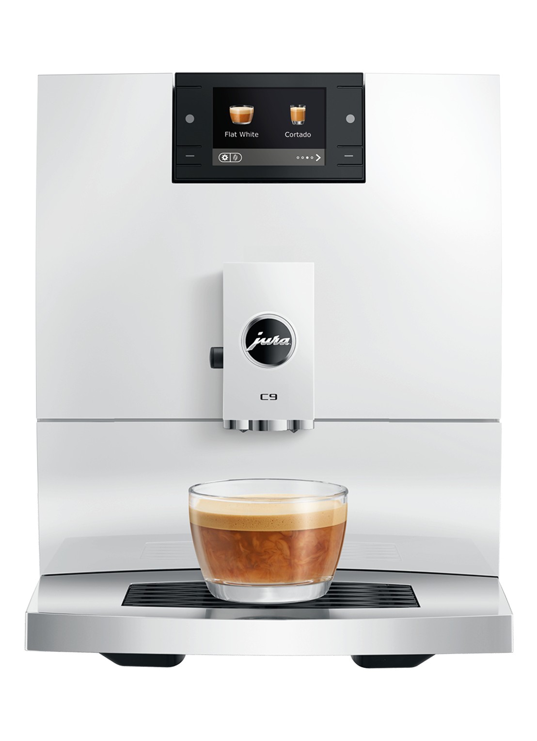 JURA C9 Piano white (EA) volautomatische koffiemachine - voorkant 7 wit