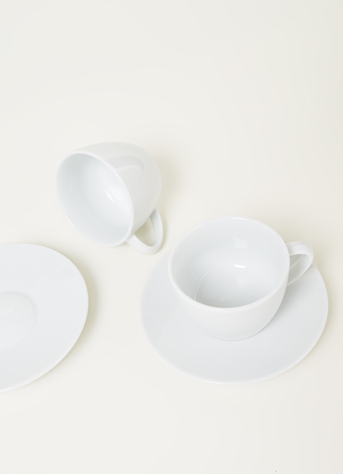 JURA Cappuccino kop en schotel set van 2 - detail wit