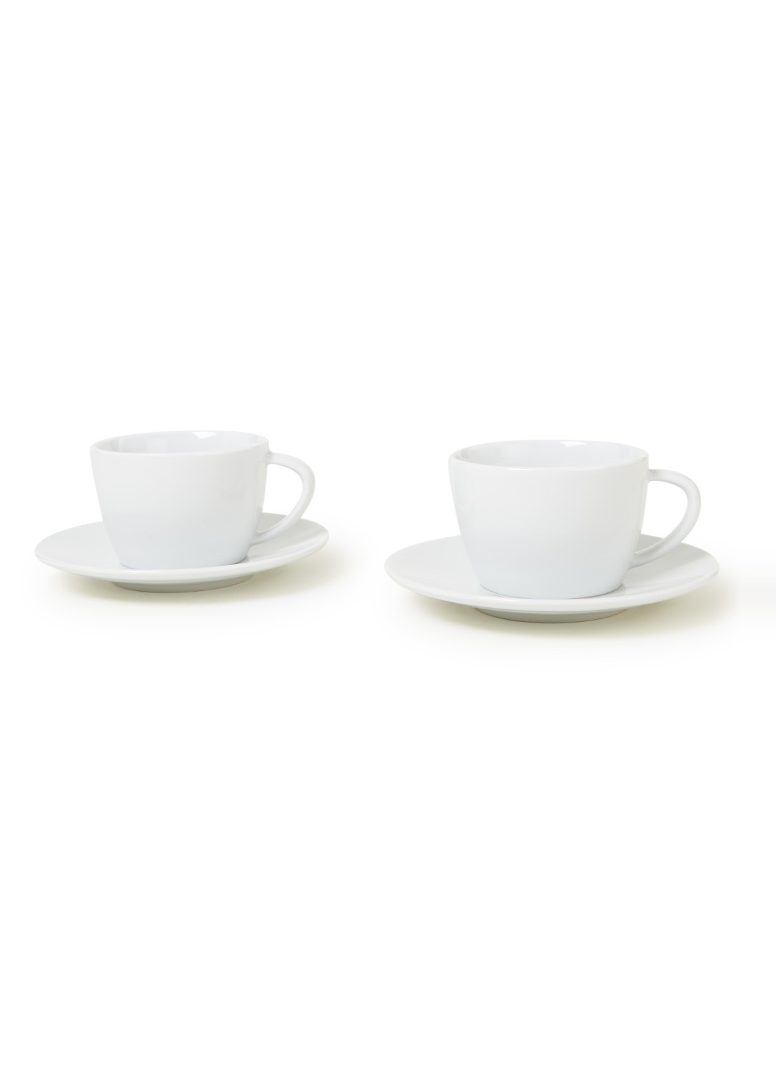 JURA Cappuccino kop en schotel set van 2 - voorkant 2 wit