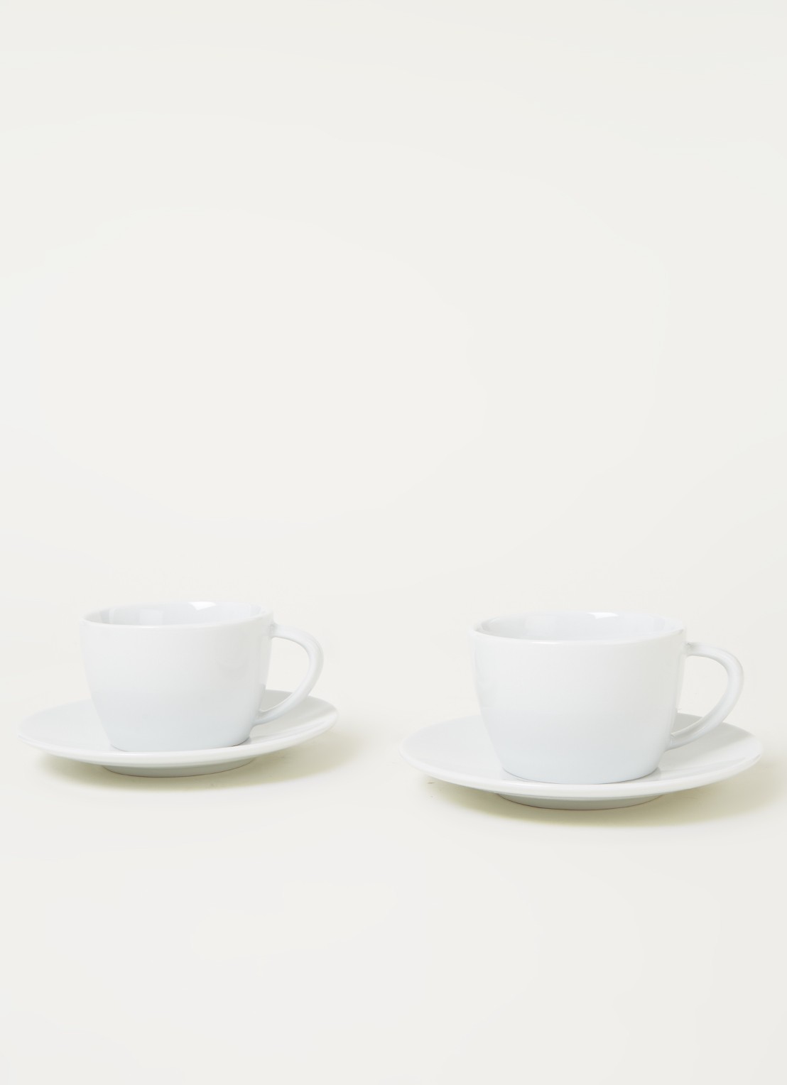 JURA Cappuccino kop en schotel set van 2 - voorkant 3 wit