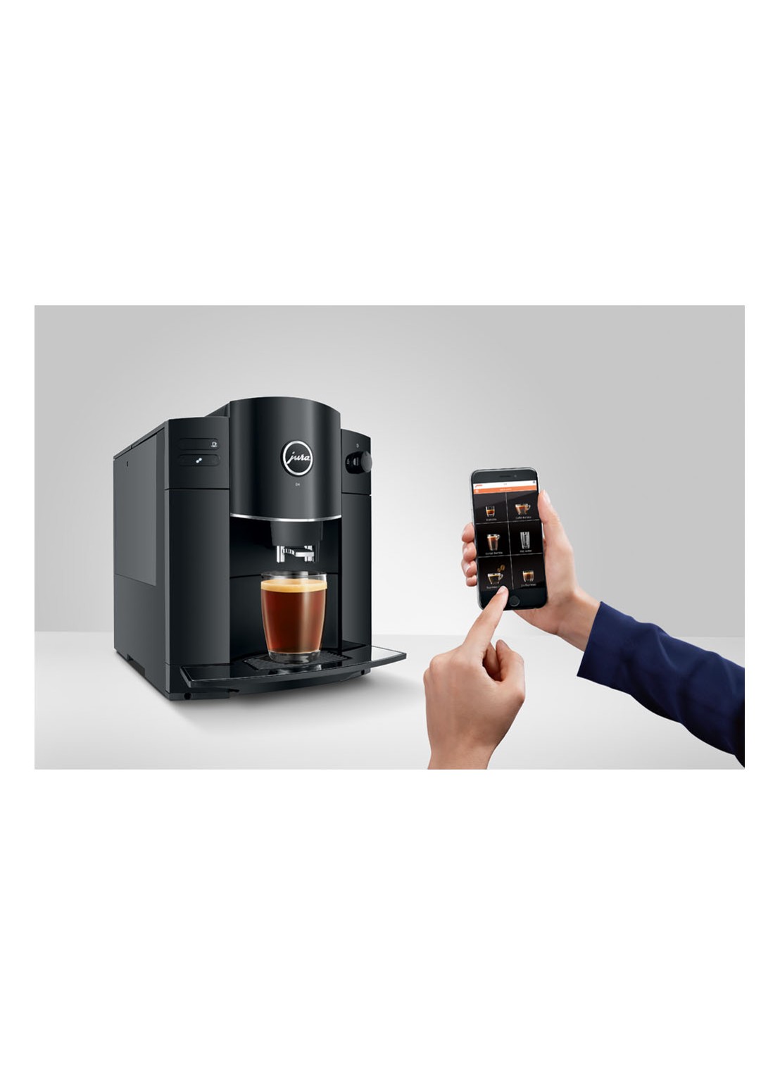 JURA D4 Piano Black koffiemachine 15221 - detail 4 zwart