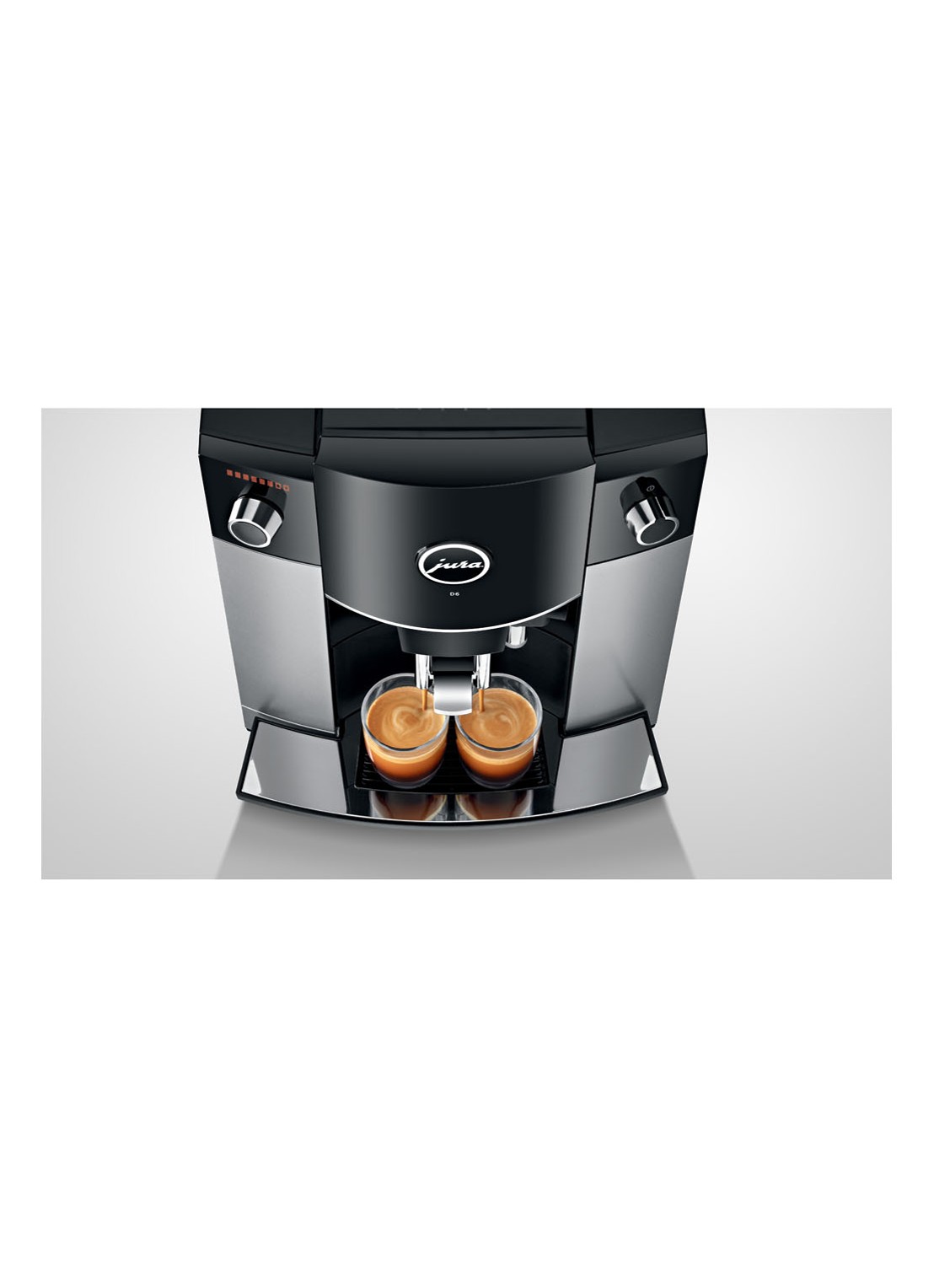 JURA D6 Platina koffiemachine - detail grijs