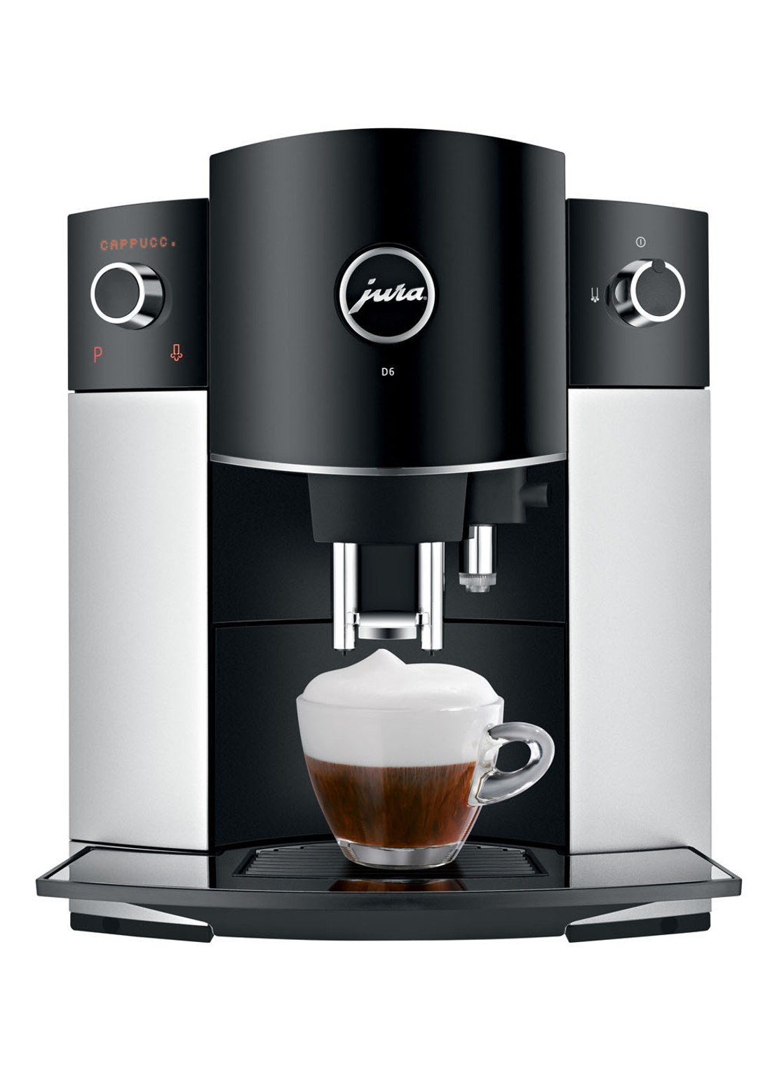 JURA D6 Platina koffiemachine - voorkant 5 grijs