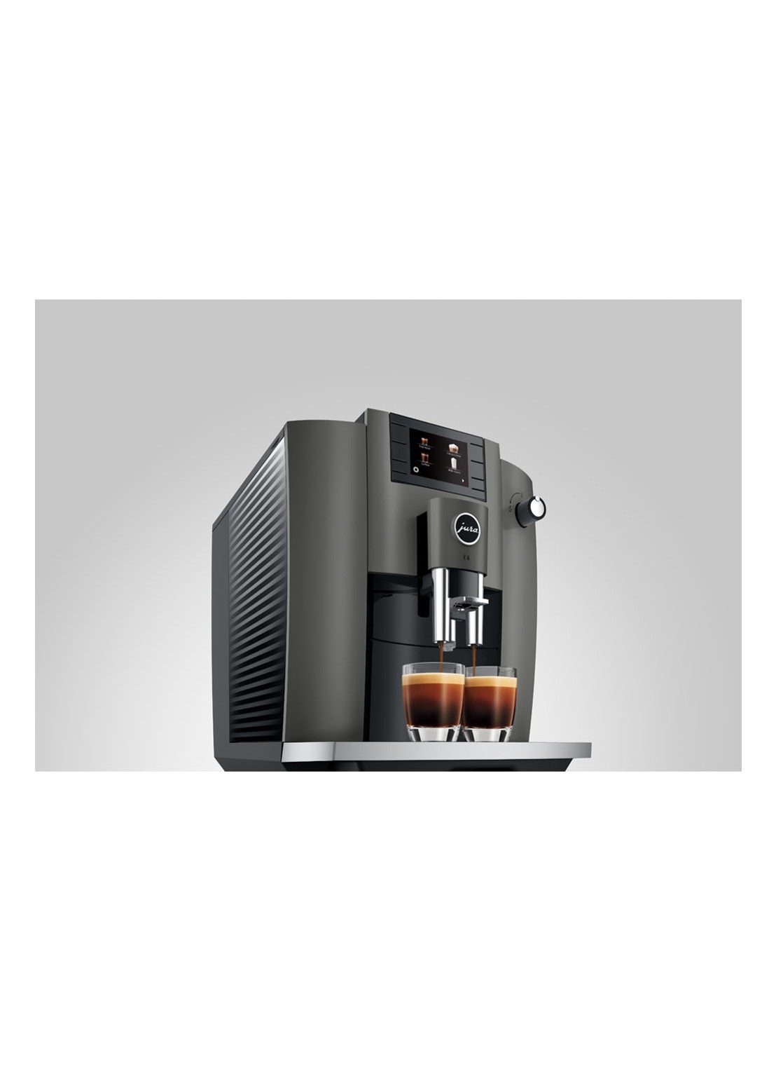 JURA E6 Dark Inox (EC) koffiemachine - detail 5 donkergrijs