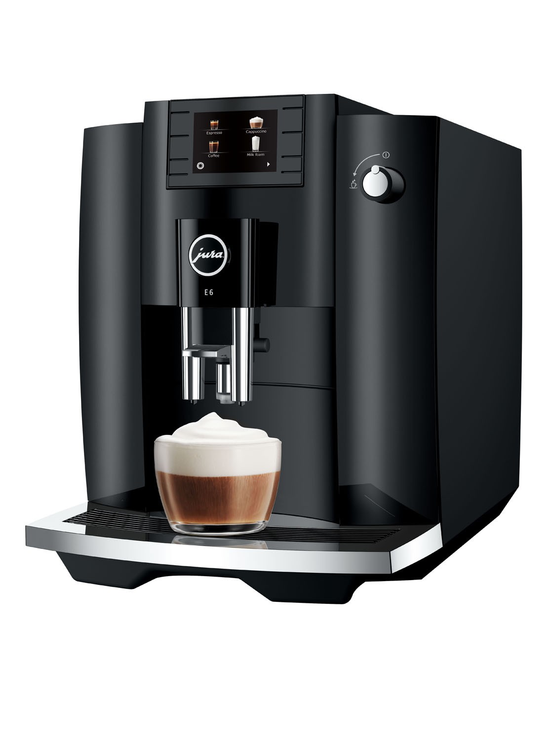 JURA E6 Piano Black EC volautomatische espressomachine - detail 3 zwart