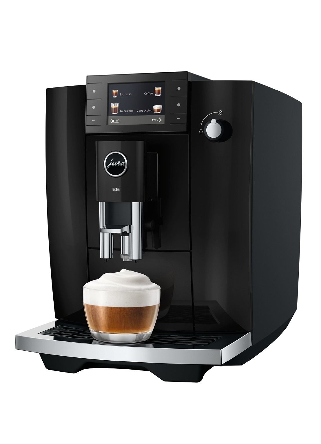 JURA E6 Piano Black (ED) volautomatische koffiemachine - detail 3 zwart