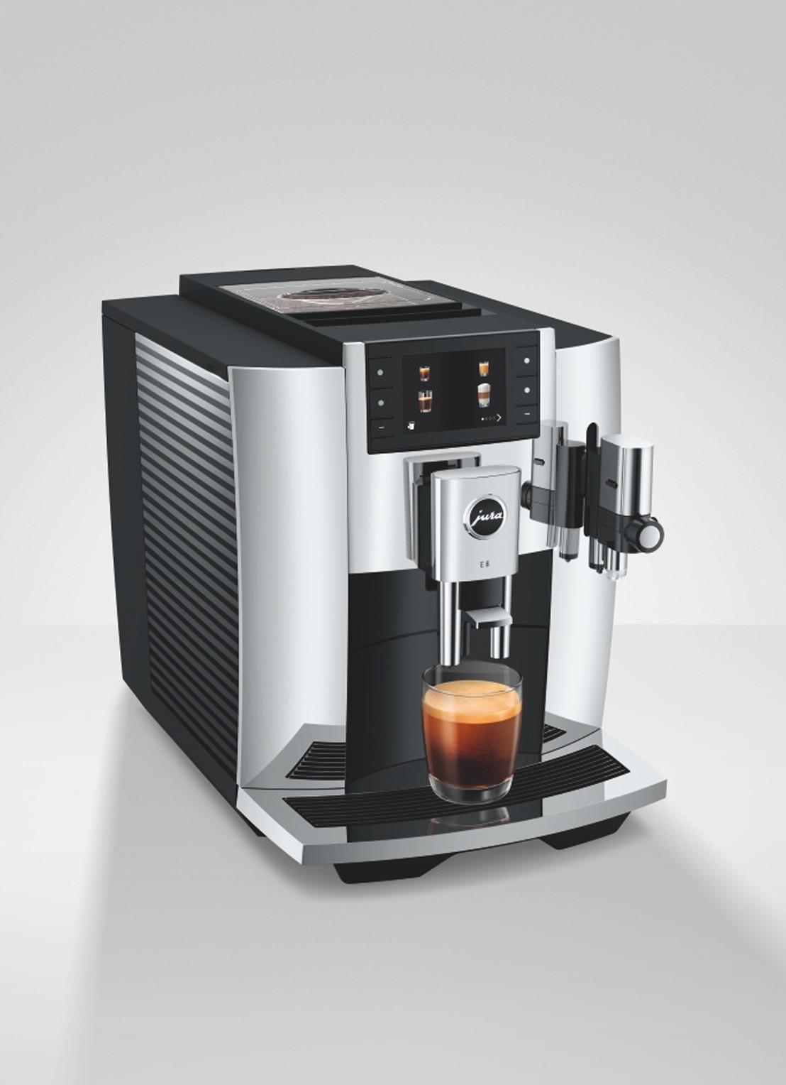 JURA E8 Chroom (EC) volautomatische espressomachine - detail 7 zilver